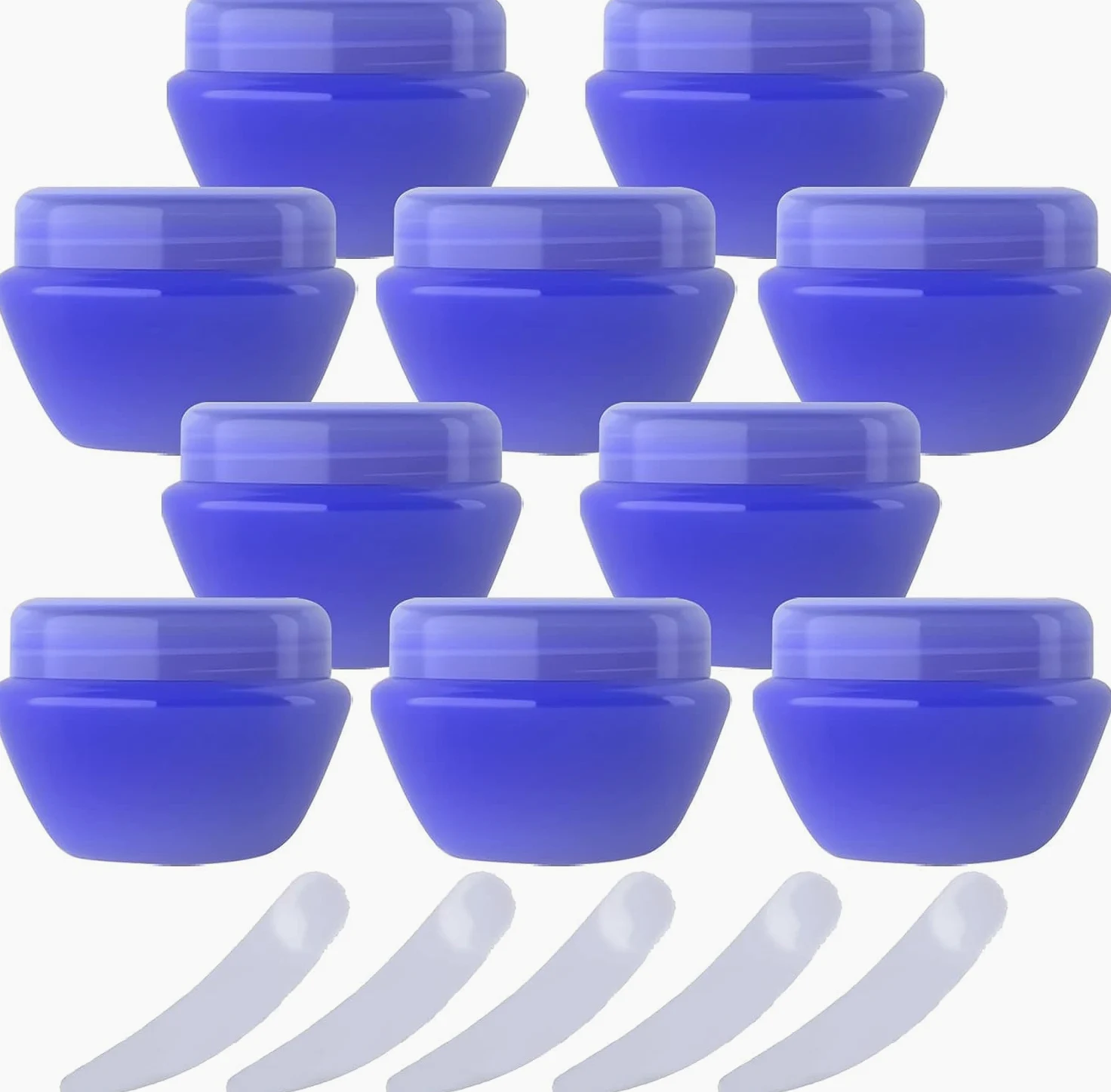 Paquete de 20, tarros plástico for crema, botes cosméticos(Blue,50ml)