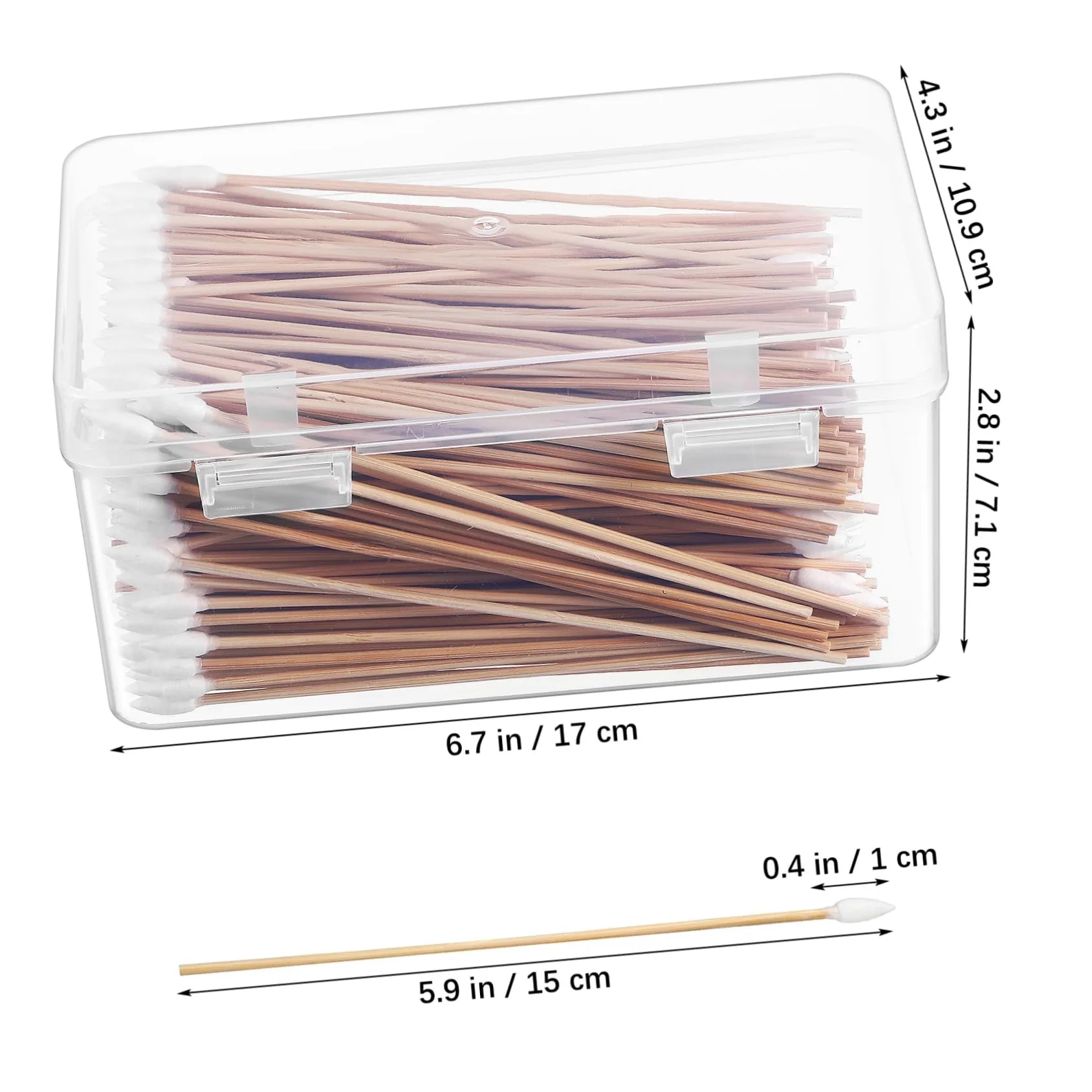 Beavorty 2500 Piezas Bastoncillo De Algodón Hisopos De Oído Hisopos Desmaquillantes De Ojos Punta De Algodón Botones De Limpieza De Oídos Bastoncillos De Algodón Hisopos De Limpieza Madera