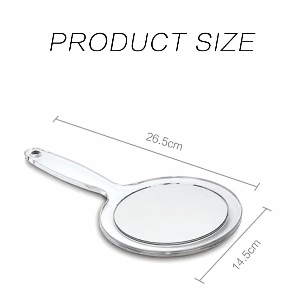 Espejo de Mano 1X/3X Negro Profesional Maquillaje Pequeño Portátil