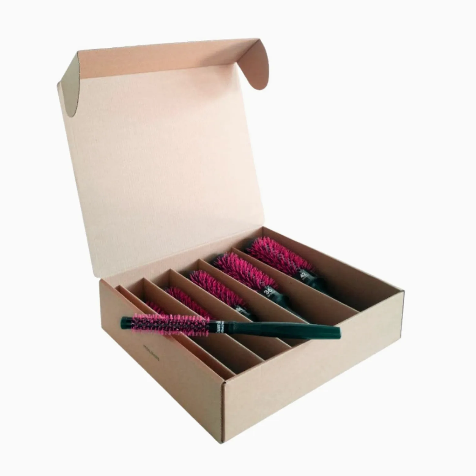 TEK Ceramik Oxy – Juego de 6 cepillos redondos (13/18/24/30/36/42 mm) – Barril de cerámica – Para todo tipo de cabello – Fabricado en Italia