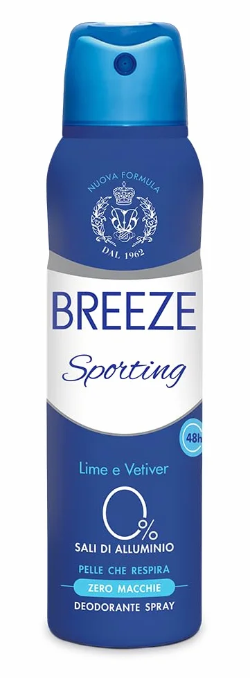 Breeze Sporting Testpaket,6 x desodorante spray 150 ml + 6 x champú de ducha y gel de ducha de 400 ml + llavero Beni Culinari gratis