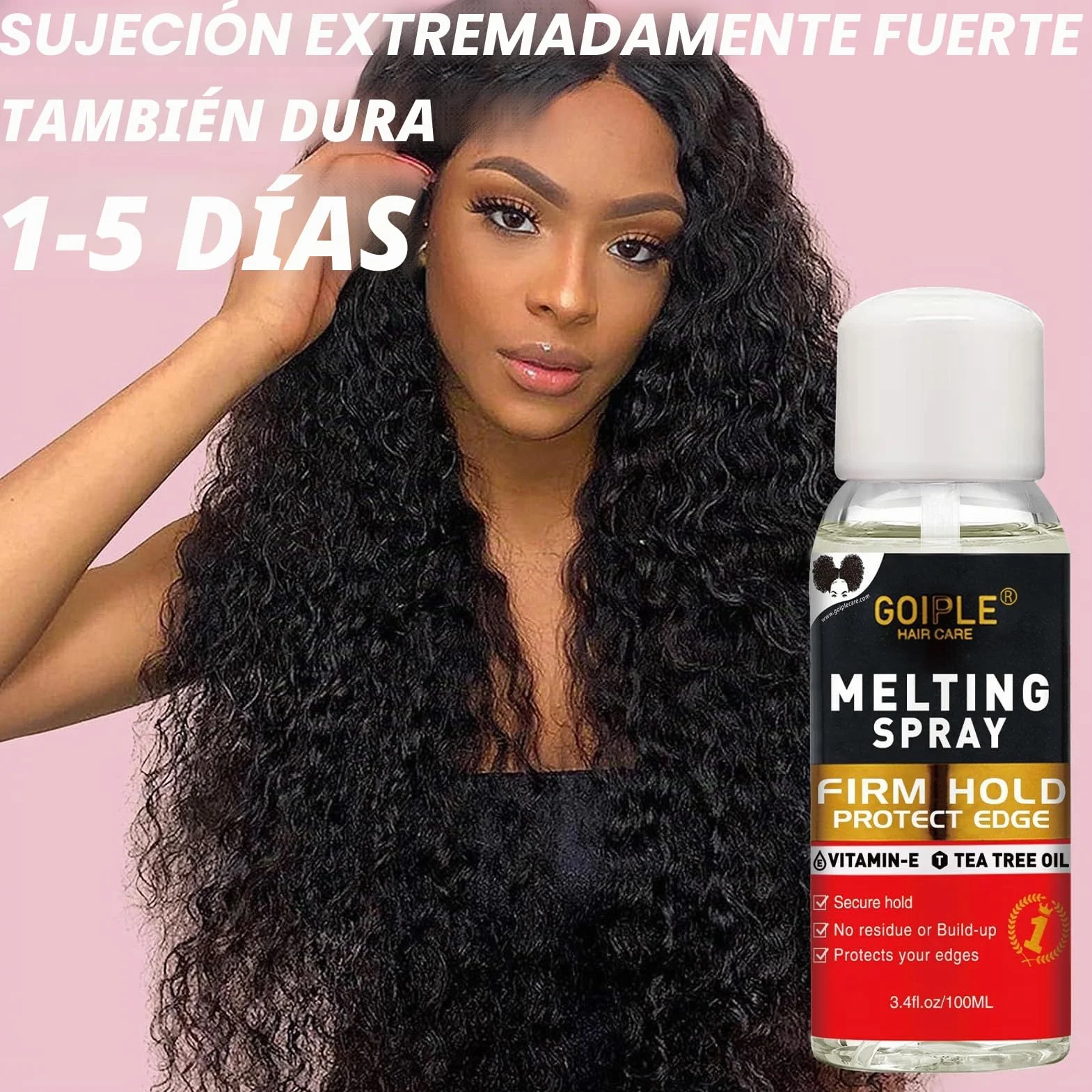 Spray adhesivo para pelucas Kit acabado natural sujeción bordes