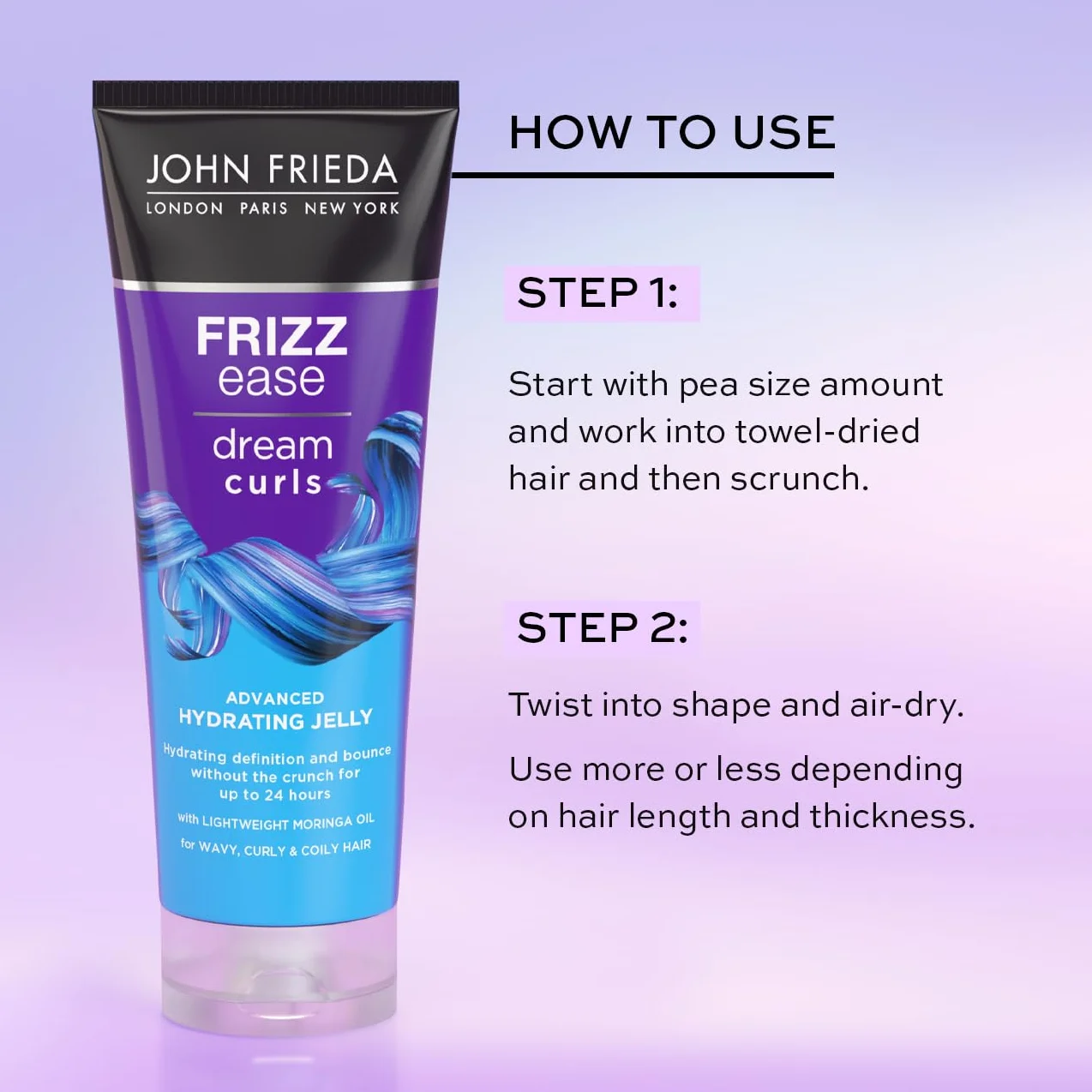 John Frieda Hydrated Jelly Dream Curls Gel hidratante de rizos 200ml Control del encrespamiento