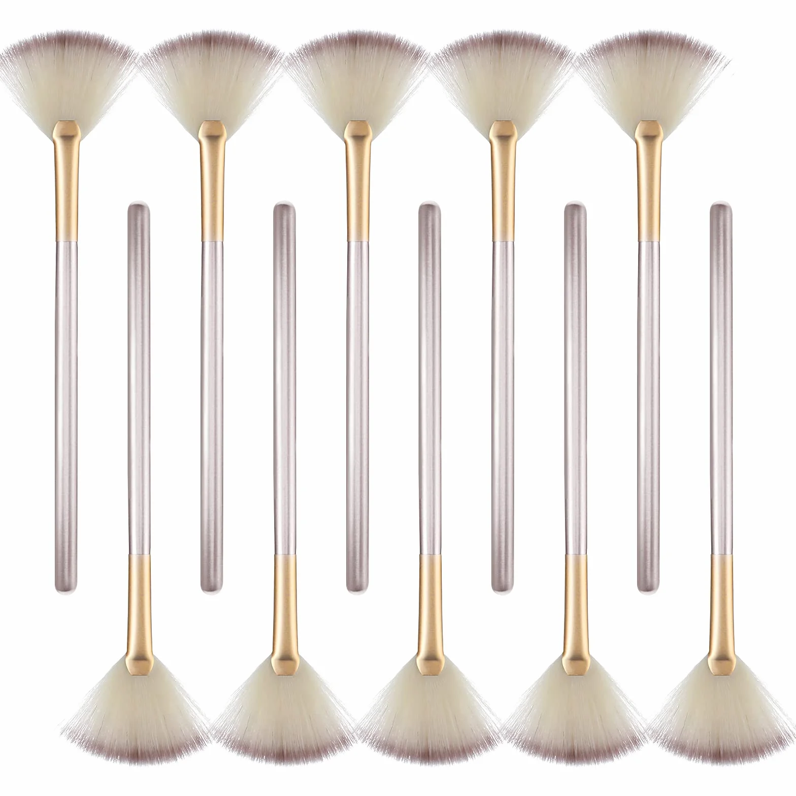 Cepillos de abanico para tratamientos faciales, suaves aplicadores para máscara de barro y crema