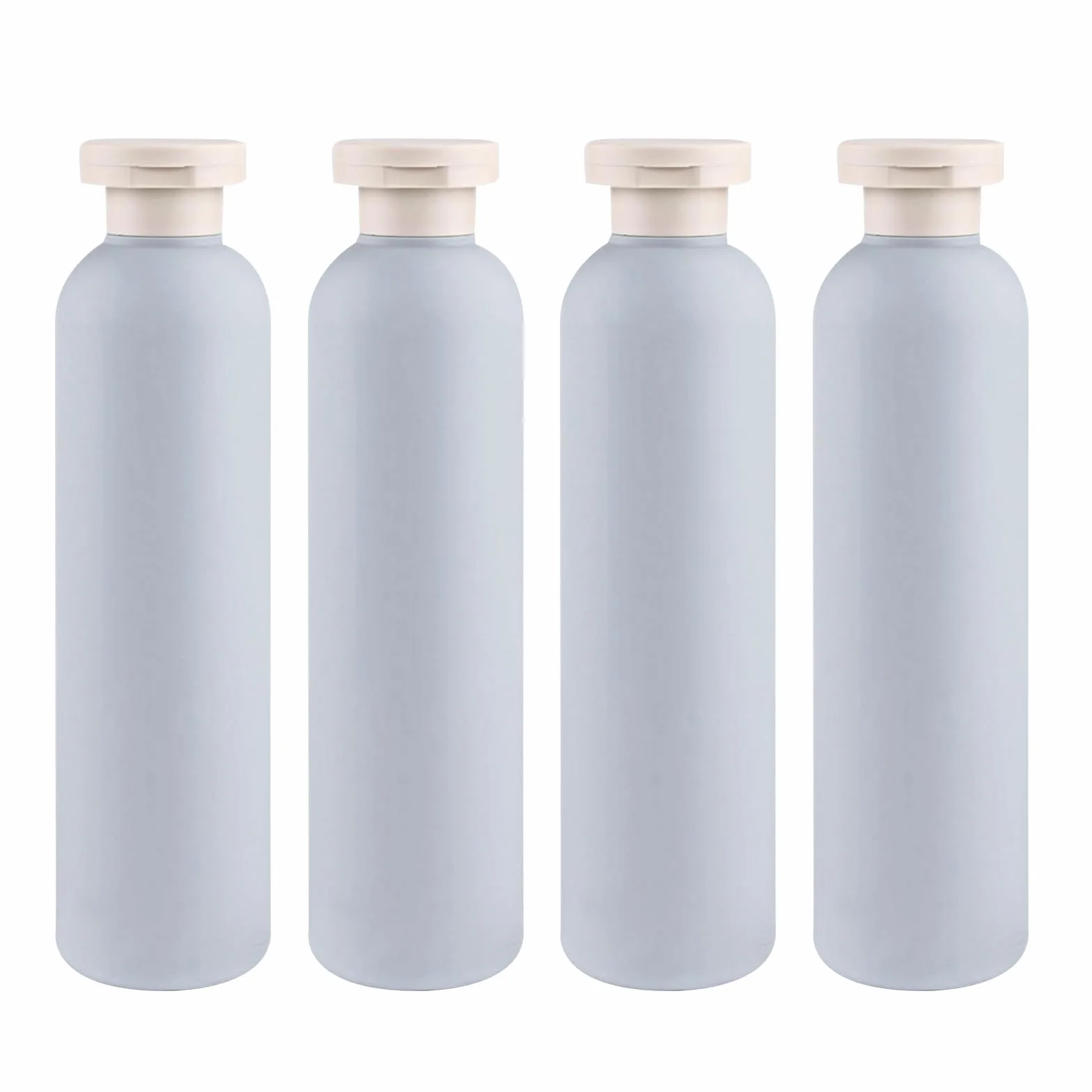 Botella Exprimible con Tapa Abatible 300ml Recipientes de Viaje Recargables para Champú Acondicionador Loción