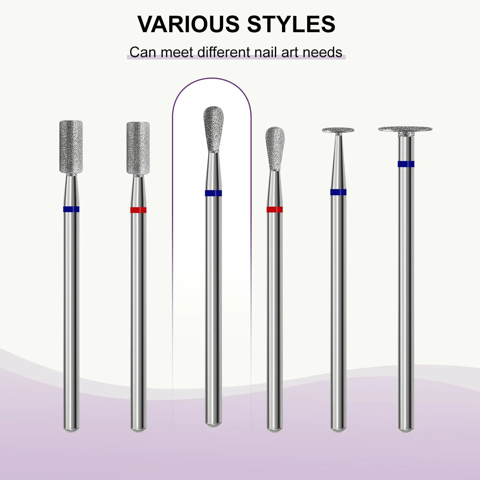 Broca de uñas para limpiar cutículas, brocas de carburo de diamante de 3/32 pulgadas, seguridad profesional, manicura rusa para limpiar debajo de las uñas, para cutículas, piel muerta, salón