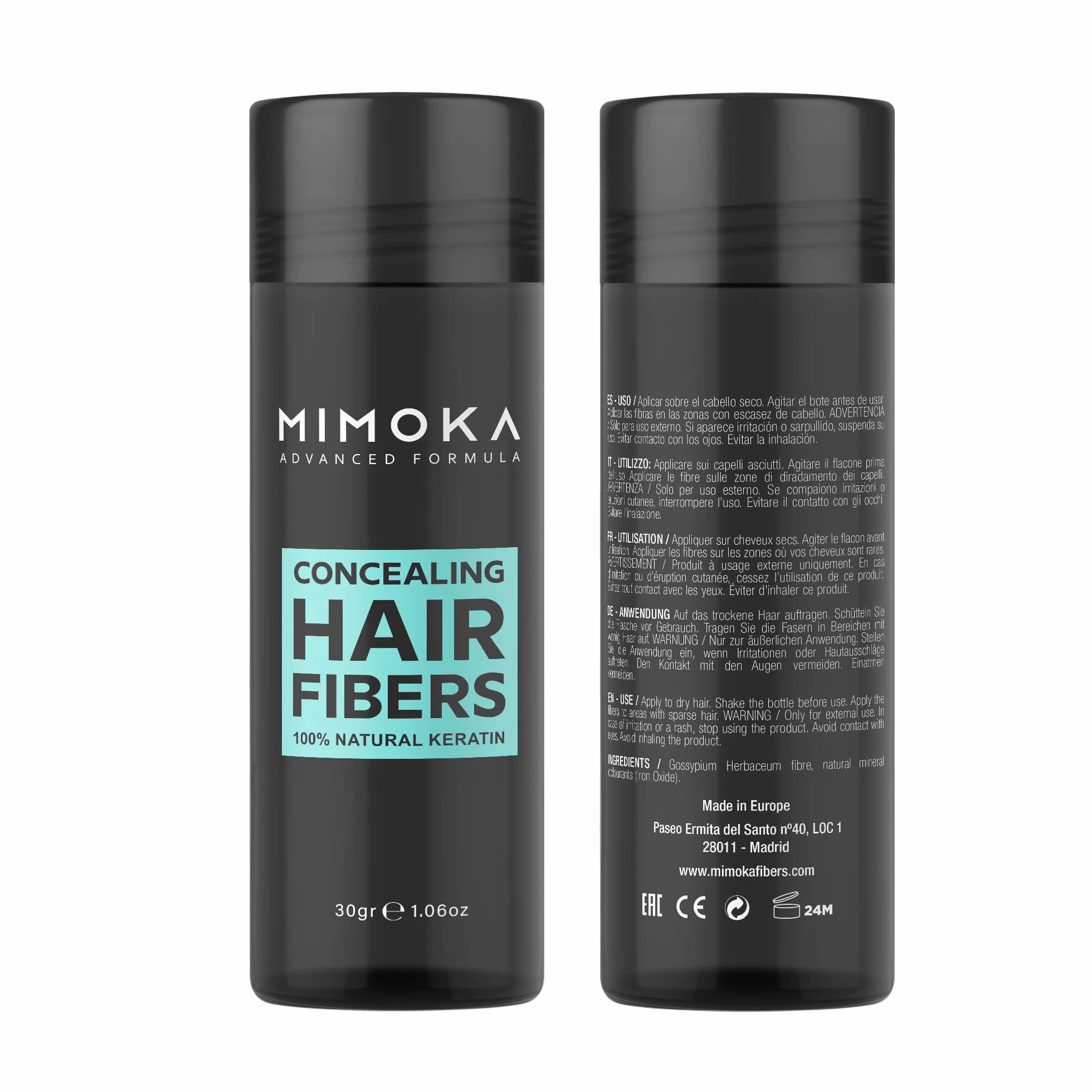 Mimoka Fibras Capilares 100% Naturales Castaño Oscuro 30g