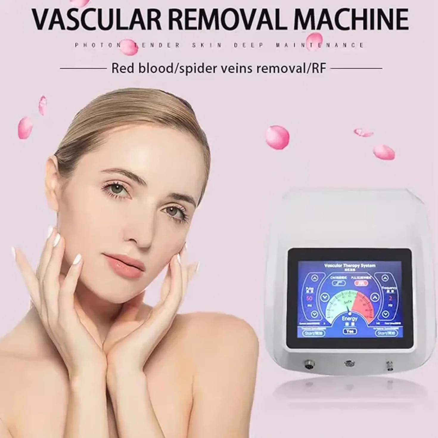 Dispositivo de eliminación de arañas vasculares de Alta frecuencia, máquina de Belleza para Eliminar Venas de Hilo Facial, Manchas de Vasos sanguíneos Rojos, para piernas, Cara, Nariz, para Mujeres