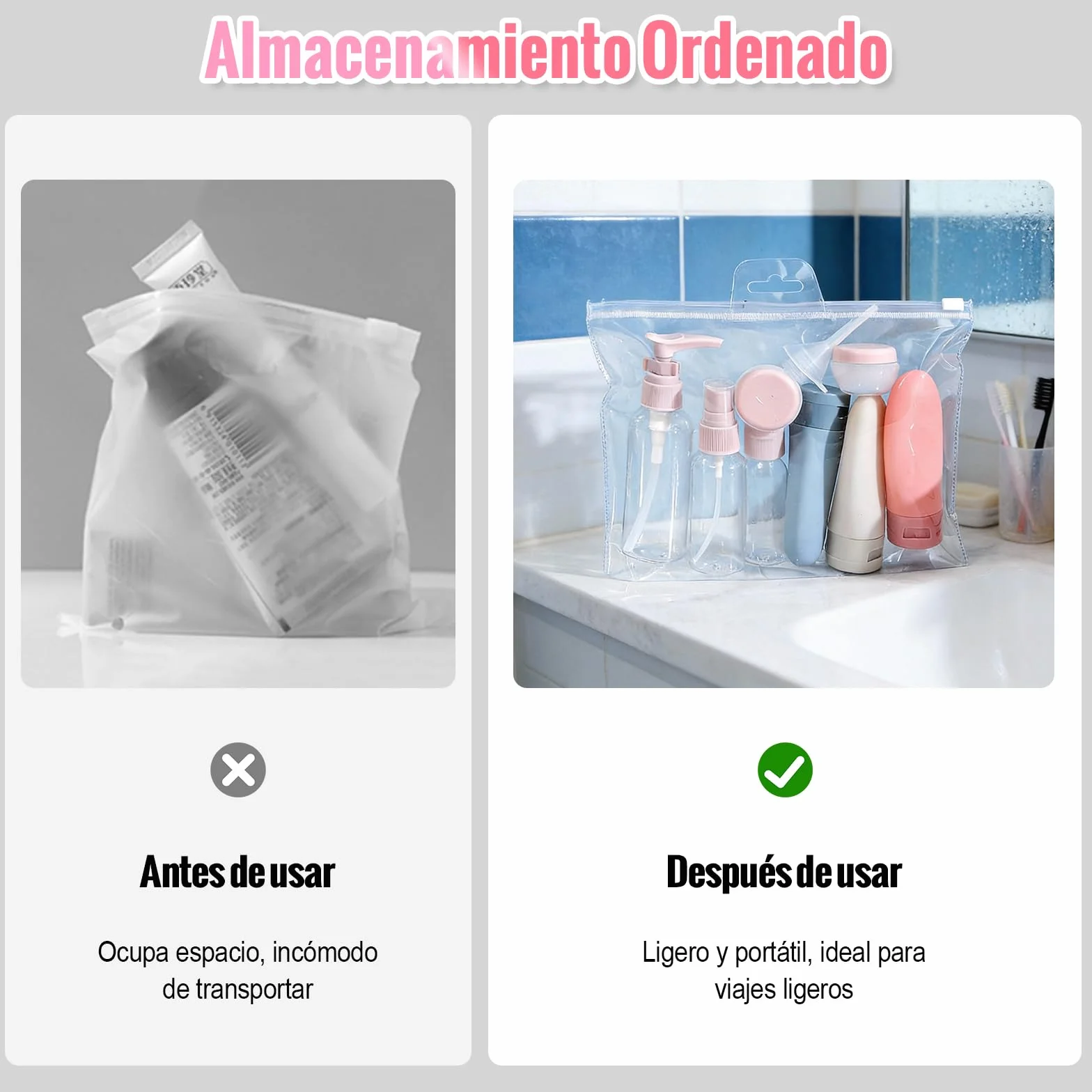 11 Pack Botellas de Viaje Silicona, Kit Viaje, Botes Rellenables para Gel y Champu