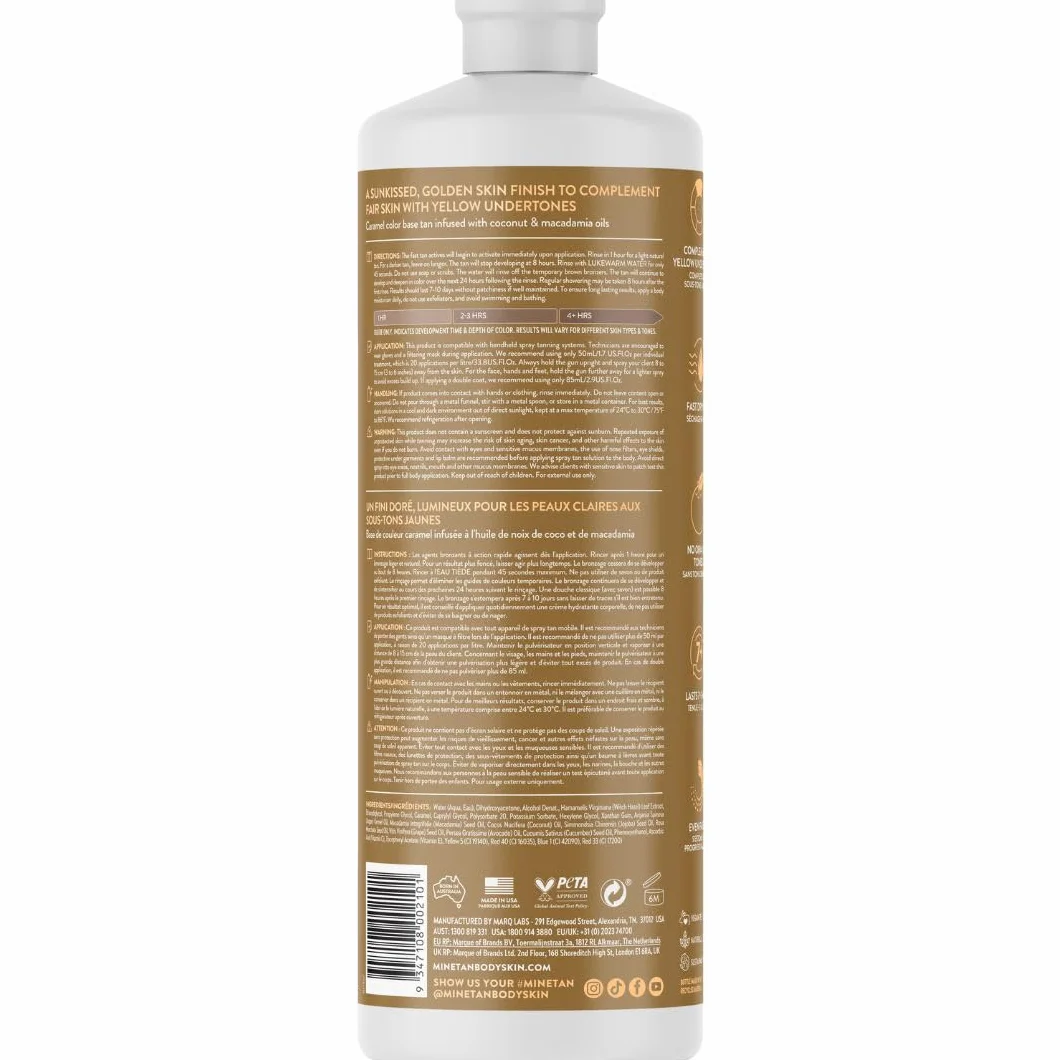 MineTan Caramel, Autobronceador corporal - 1000 ml.