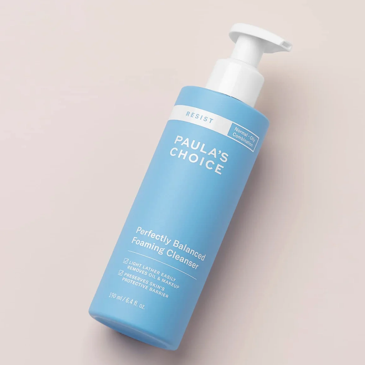 Paula's Choice RESIST Antiedad Espuma Limpiadora Facial - Lavado facial cremoso - Combate los Puntos Negros, Poros y Imperfecciones - con Ácido Hialurónico - Pieles Mixtas a Grasas - 190 ml