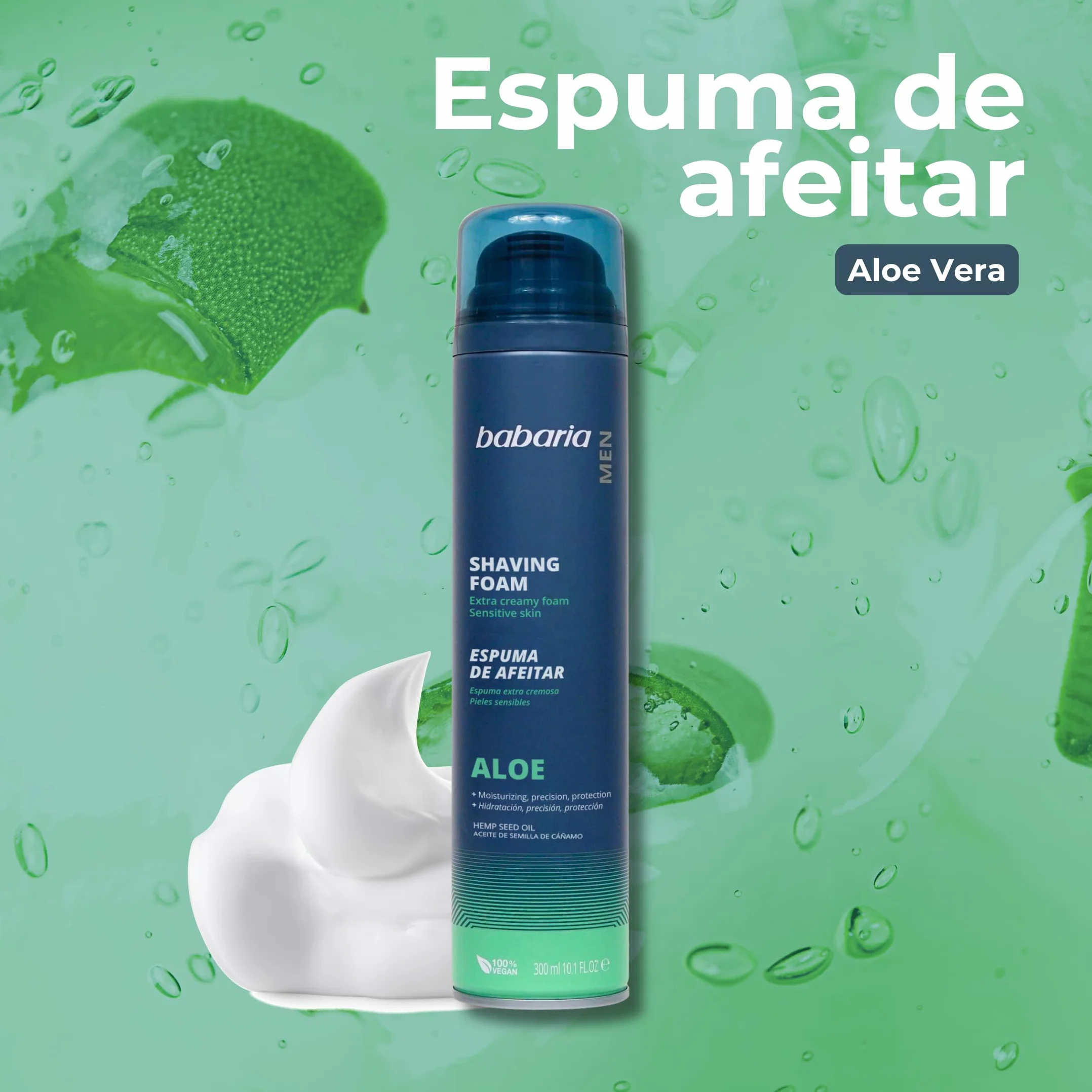 Babaria Espuma De Afeitar Con Aloe Pieles Sensibles 300 Ml