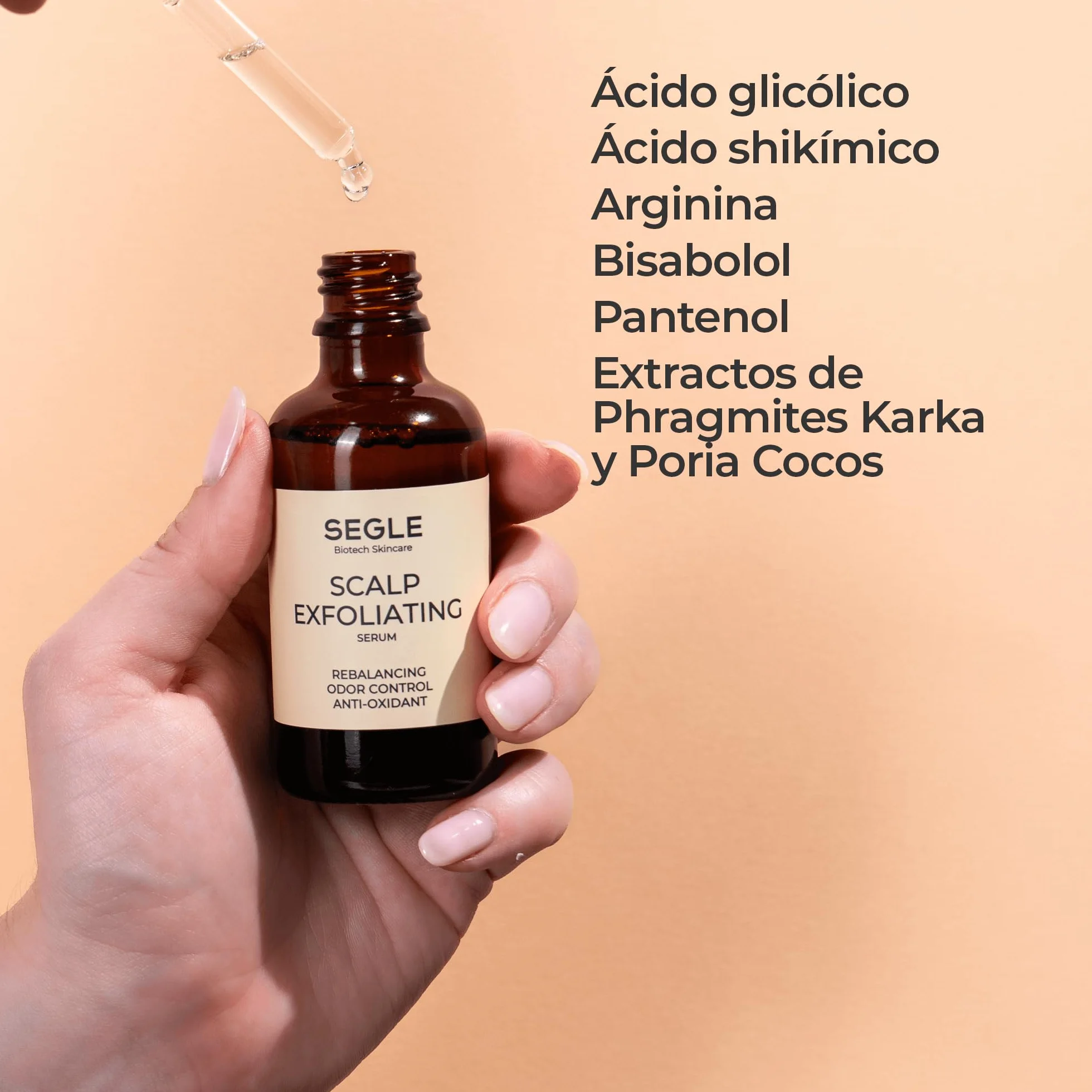 Segle Sérum Capilar Exfoliante Cabello más grueso denso fuerte saludable