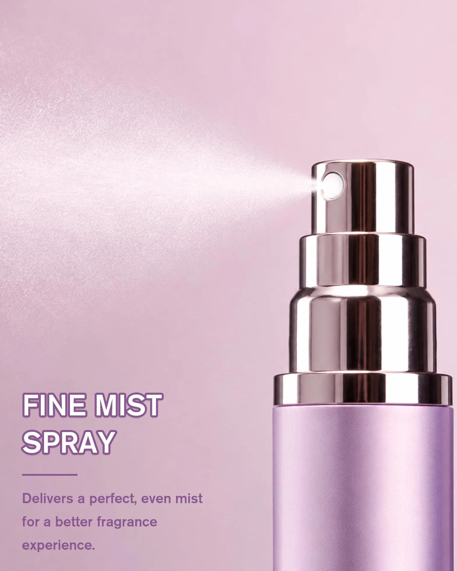 Vaporizador de Perfume 10ml Mini Recargable Botella de Vidrio con Pulverizador de Aluminio Antifugas (Rosa)