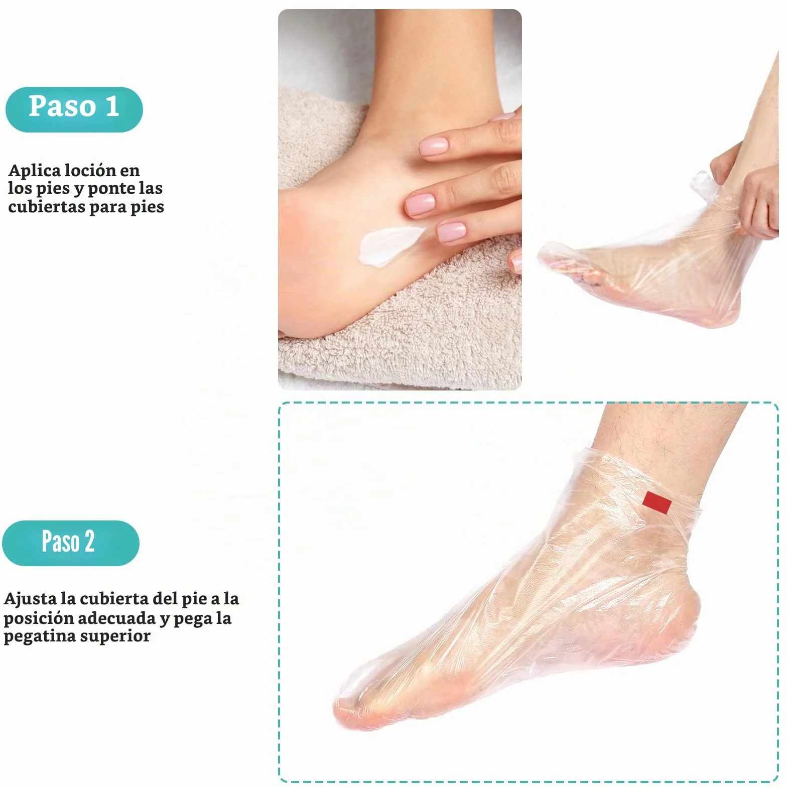 Calcetines Desechables de Plástico para Pedicura, Tratamiento de Cera de Parafina, Baño de Cera