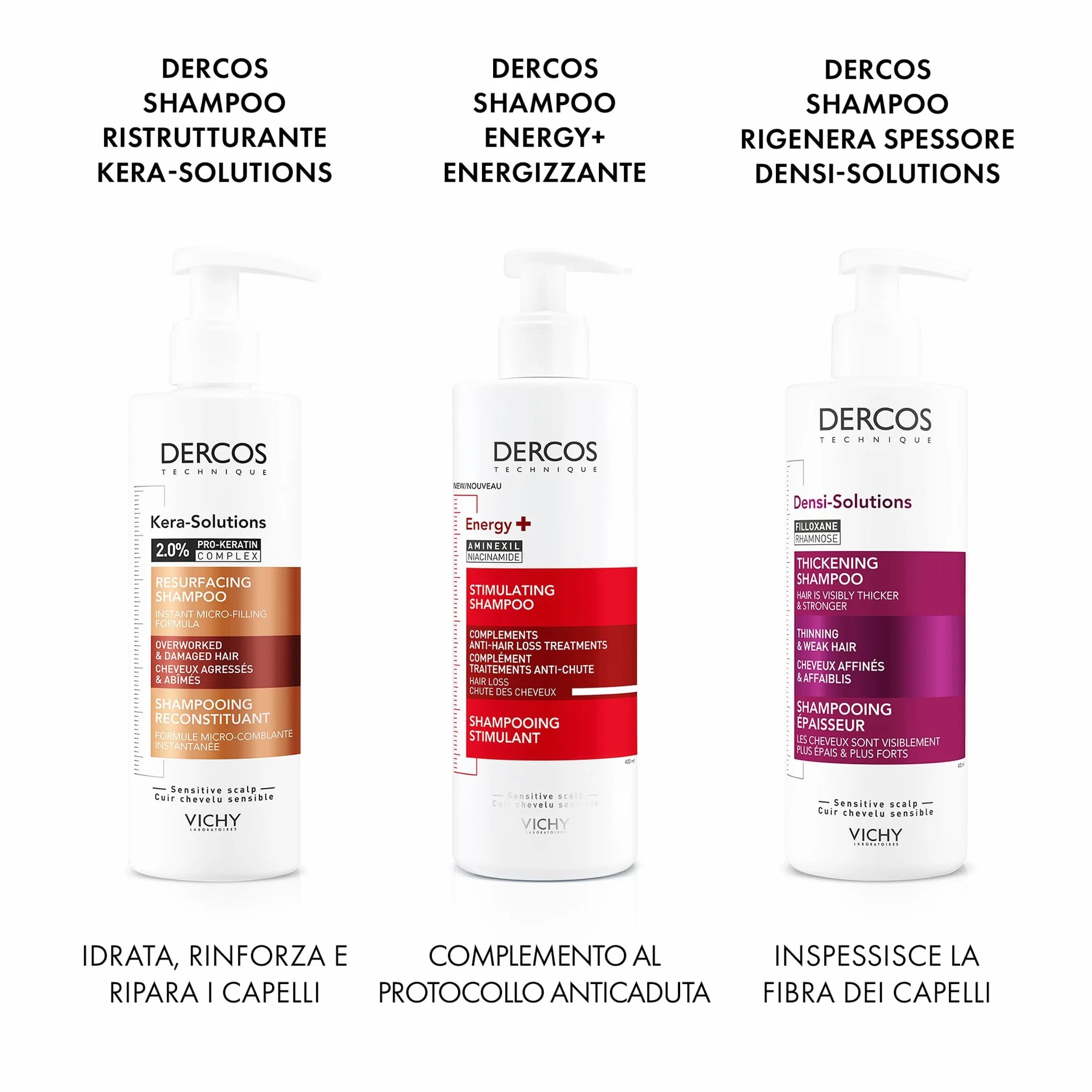 Vichy Dercos Champú Anticaída Aminexil Energy+ Para Todo Tipo de Cabello