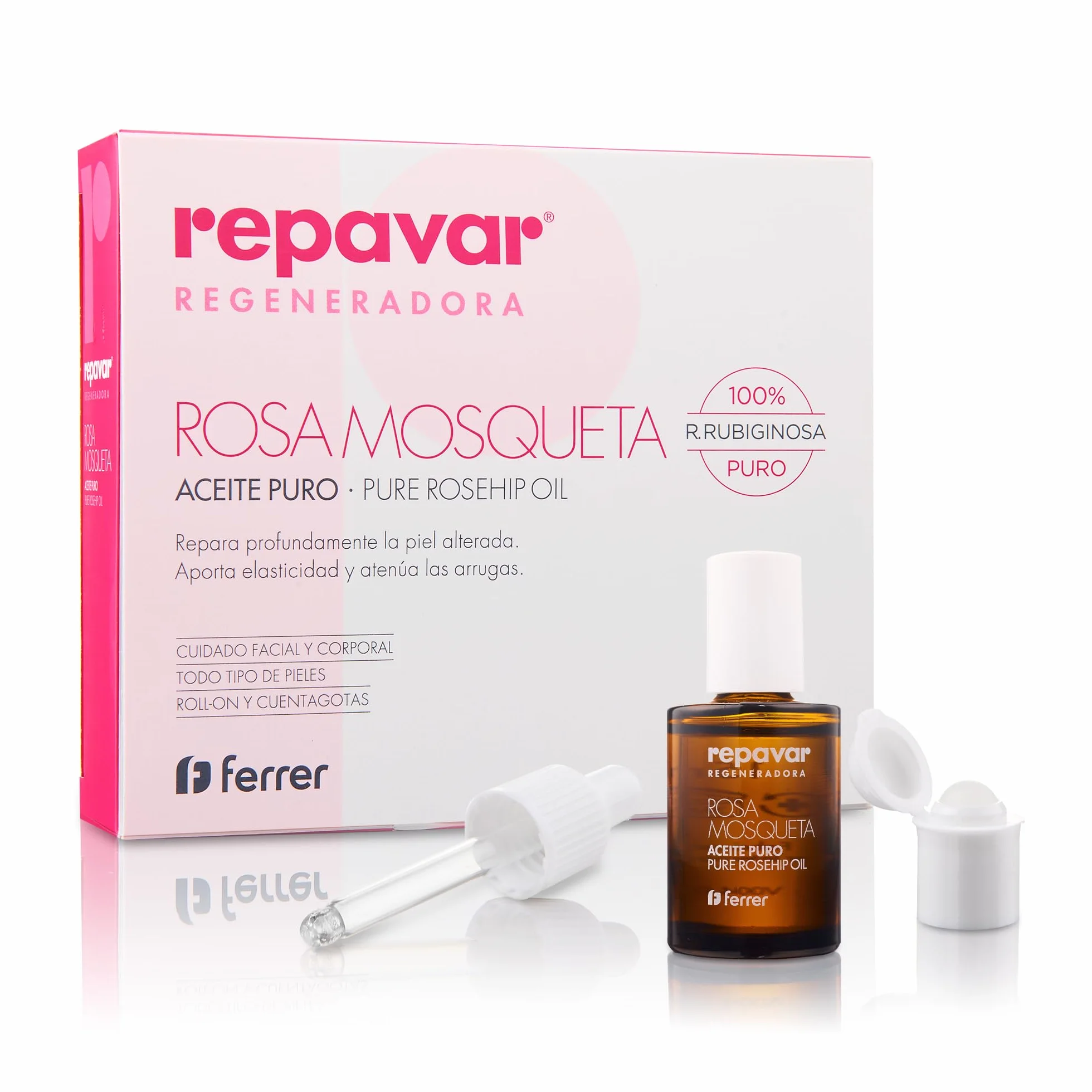 Repavar Aceite Rosa Mosqueta Puro 100% Primera Presión en Frío 15 ml