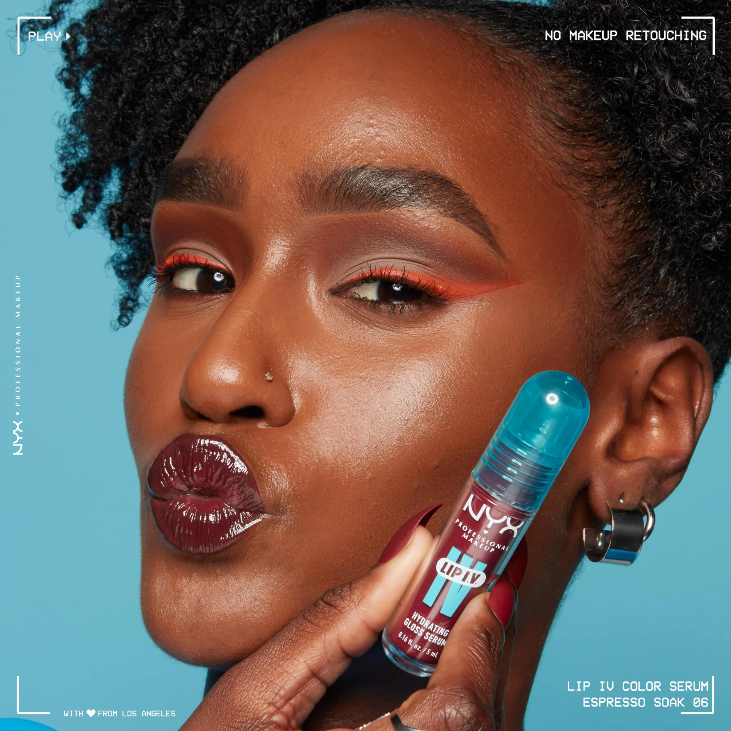 NYX Professional Makeup Lip IV Hydrating Gloss Stain, Hydra-Honey, Brillo de Labios Hidratante, Color y Brillo Efecto Húmedo, 12H Hidratación