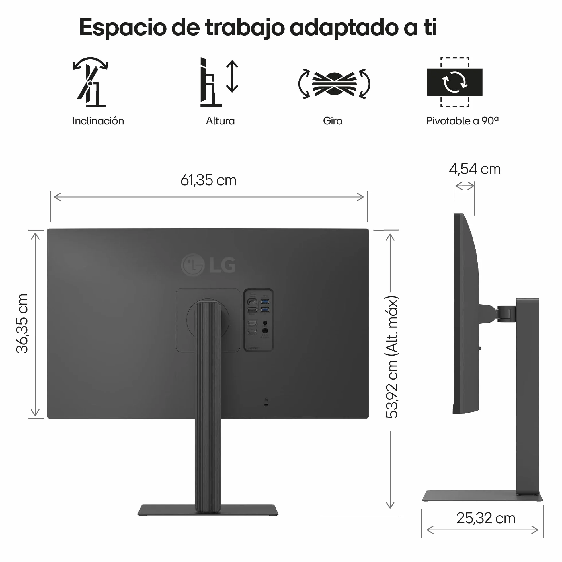 LG 27U730A-B Monitor 4K UHD 27" IPS 60Hz HDR10 USB-C Negro