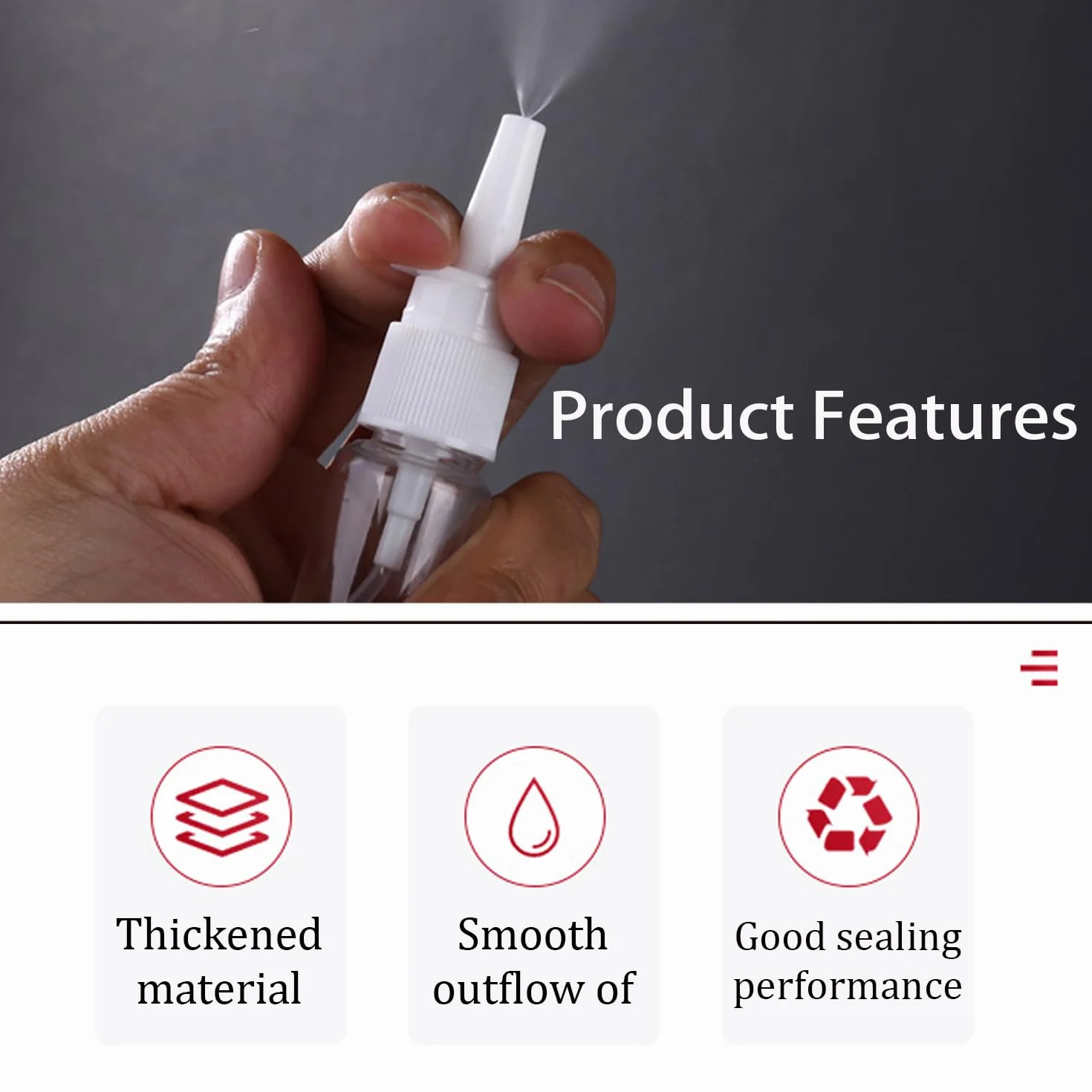 Botellas de Aerosol Nasal 10ml 6 piezas, Spray Nasal Reutilizable de Plástico Fino Vacío con Embudo