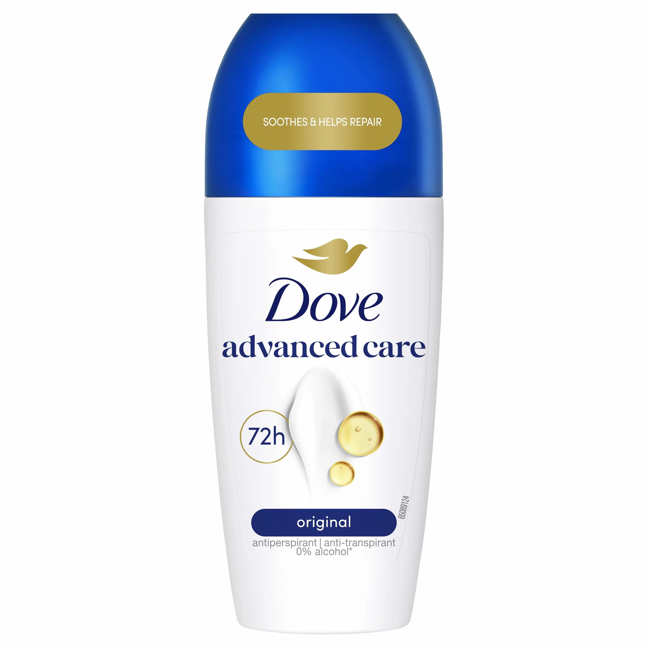 Dove Advanced Care Desodorante Roll-On 48h Original Sin Alcohol Mujer Antitranspirante Pack 6 x 50 ml