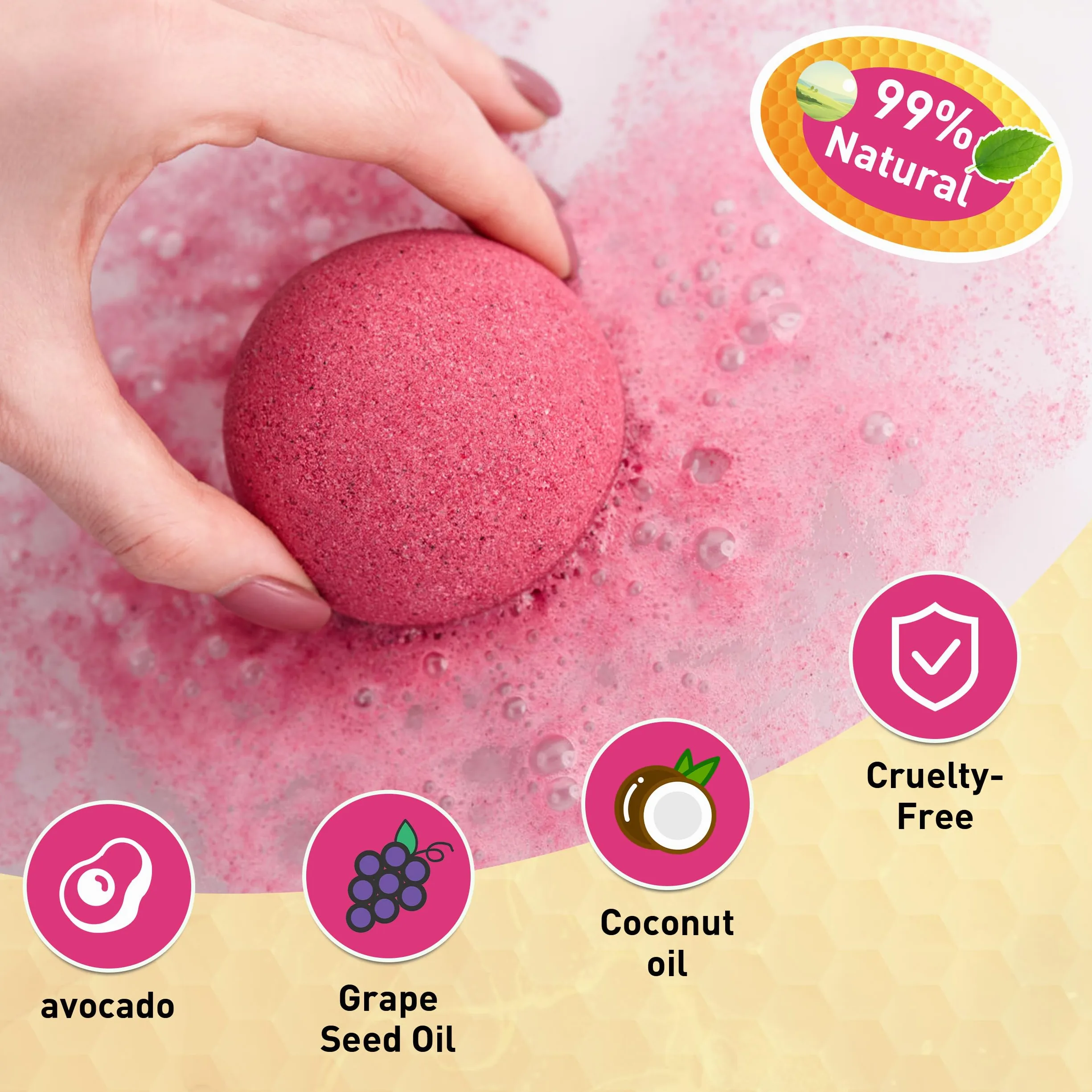 48 bombas de baño naturales y orgánicas para mujeres y niños, ricas en aceites esenciales, relajación y alivio del estrés, set de regalo para el día de la madre, Navidad