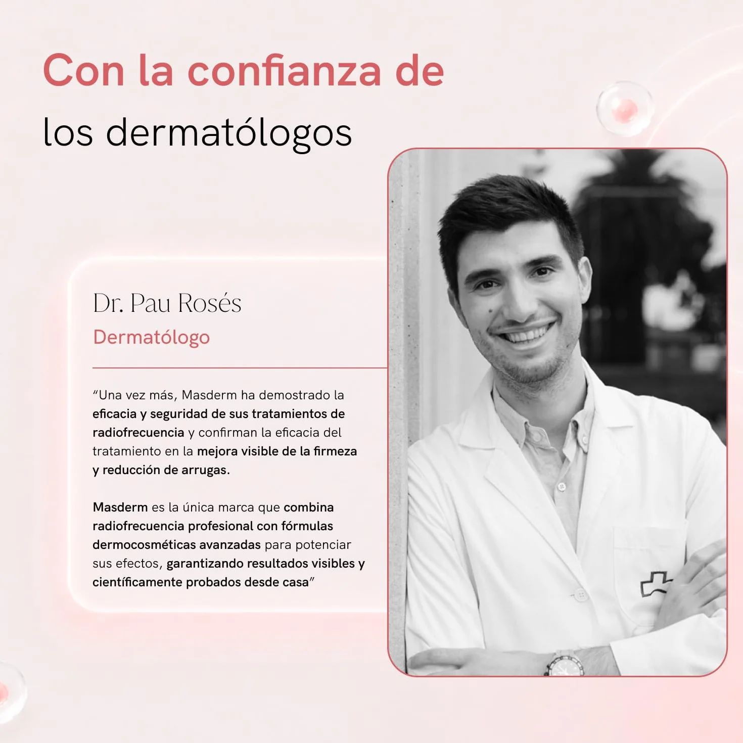 MASDERM Masajeador Facial Eléctrico 7 en 1, Radiofrecuencia y Luz LED, Tratamiento Antiedad Reafirmante