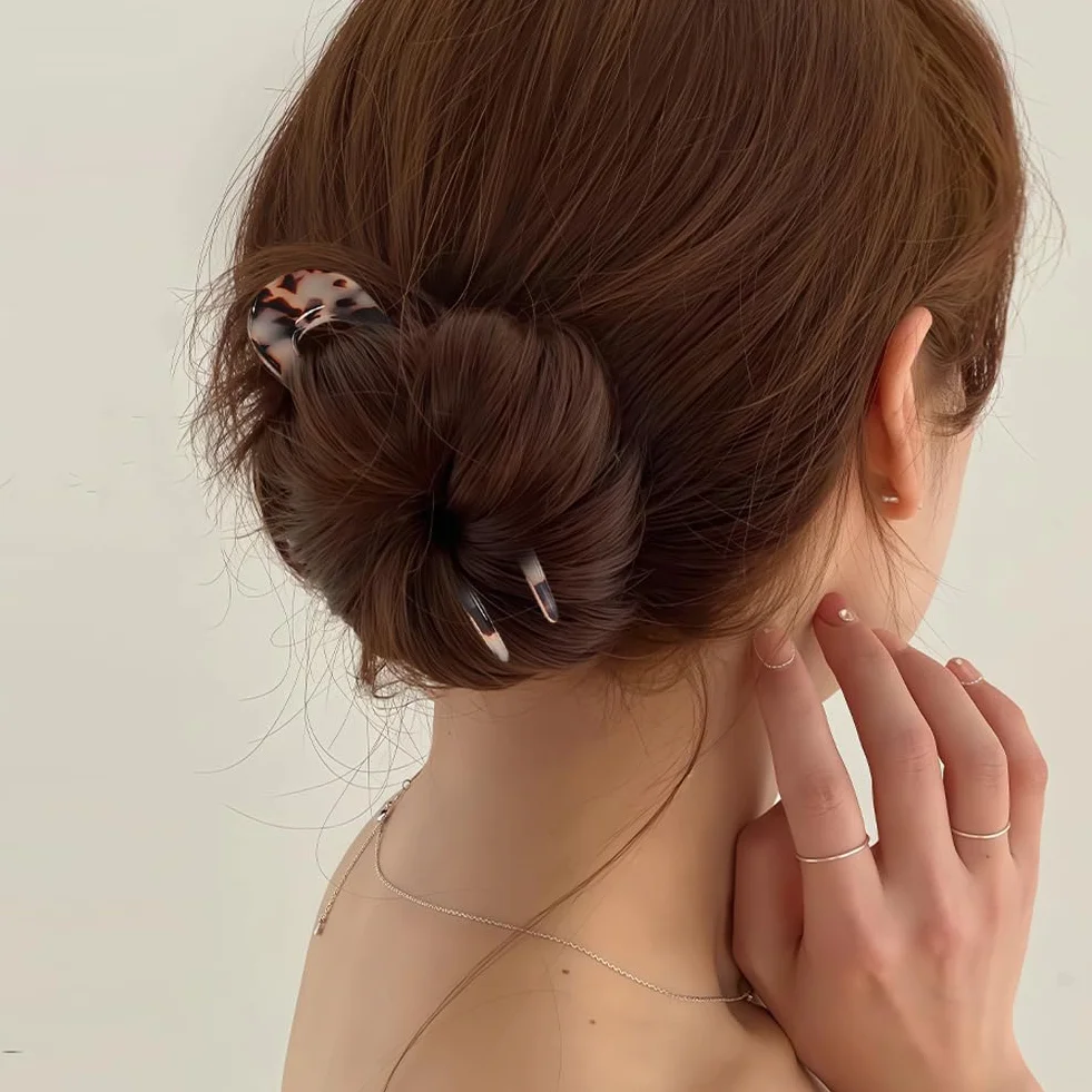 Aucuu Pinzas Francesas para el Cabello en Forma de U, 4pc Horquillas Francesas para Mujer