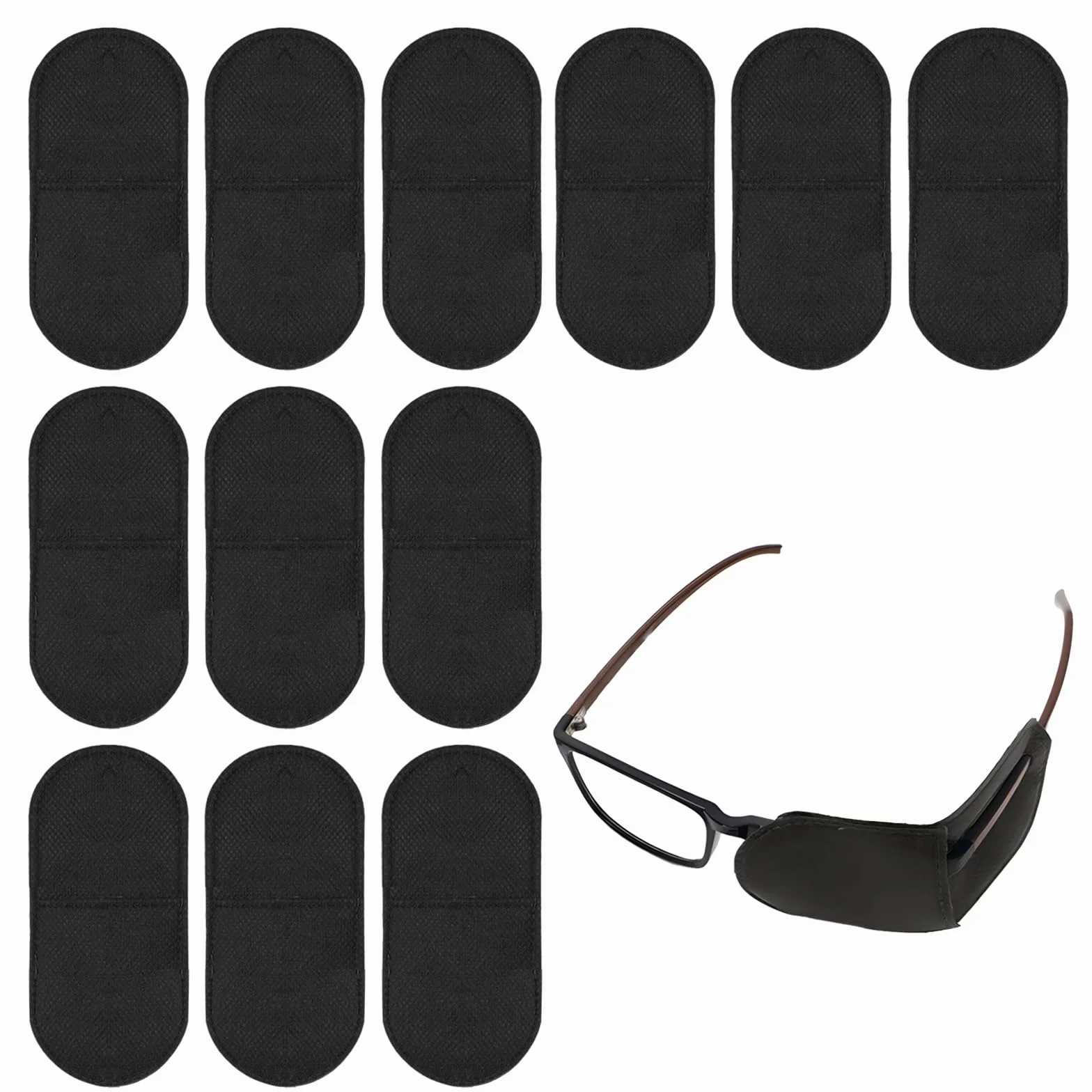 Parches Oculares Reutilizables de Tela No Tejida para Gafas, Ojo Derecho e Izquierdo, para Ambliopía y Estrabismo, Niños y Adultos