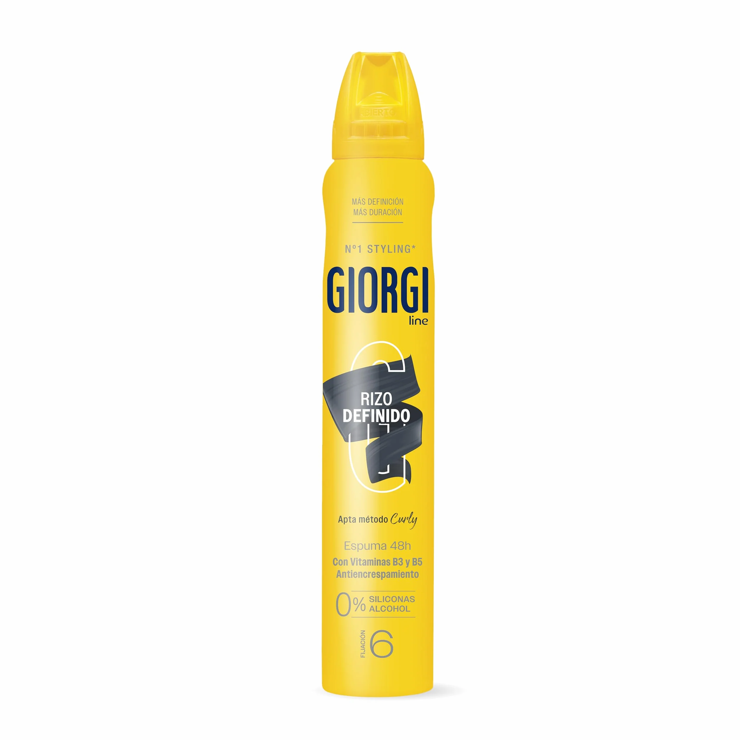 Giorgi Line Espuma Rizo Definido Anti Encrespamiento Máxima Hidratación 0% Alcohol 0% Siliconas Fijación 6 250 ml