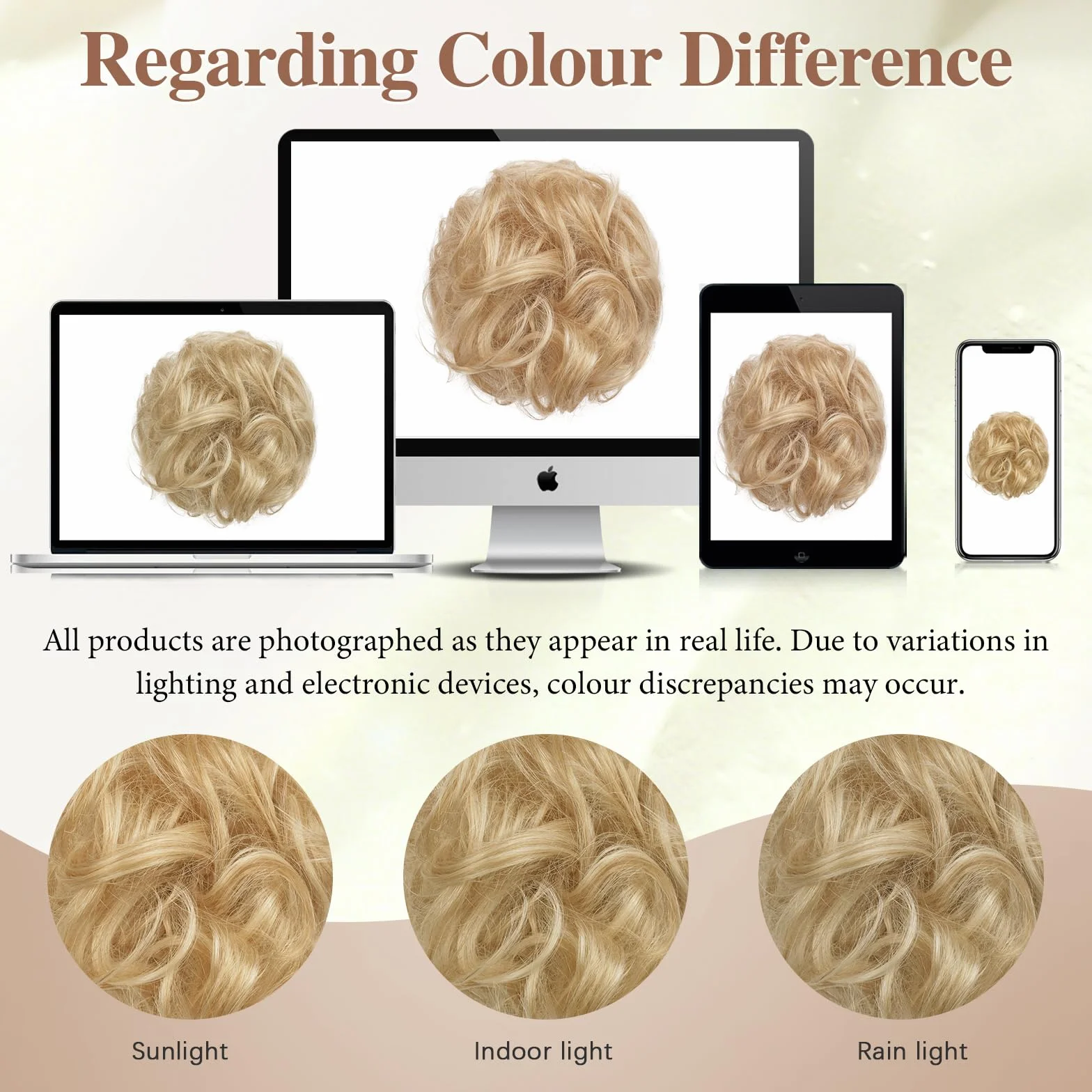 Moño de Cabello Humano Rizado y Esponjoso con Pinza, Extensiones de Cabello con Clip para Mujeres
