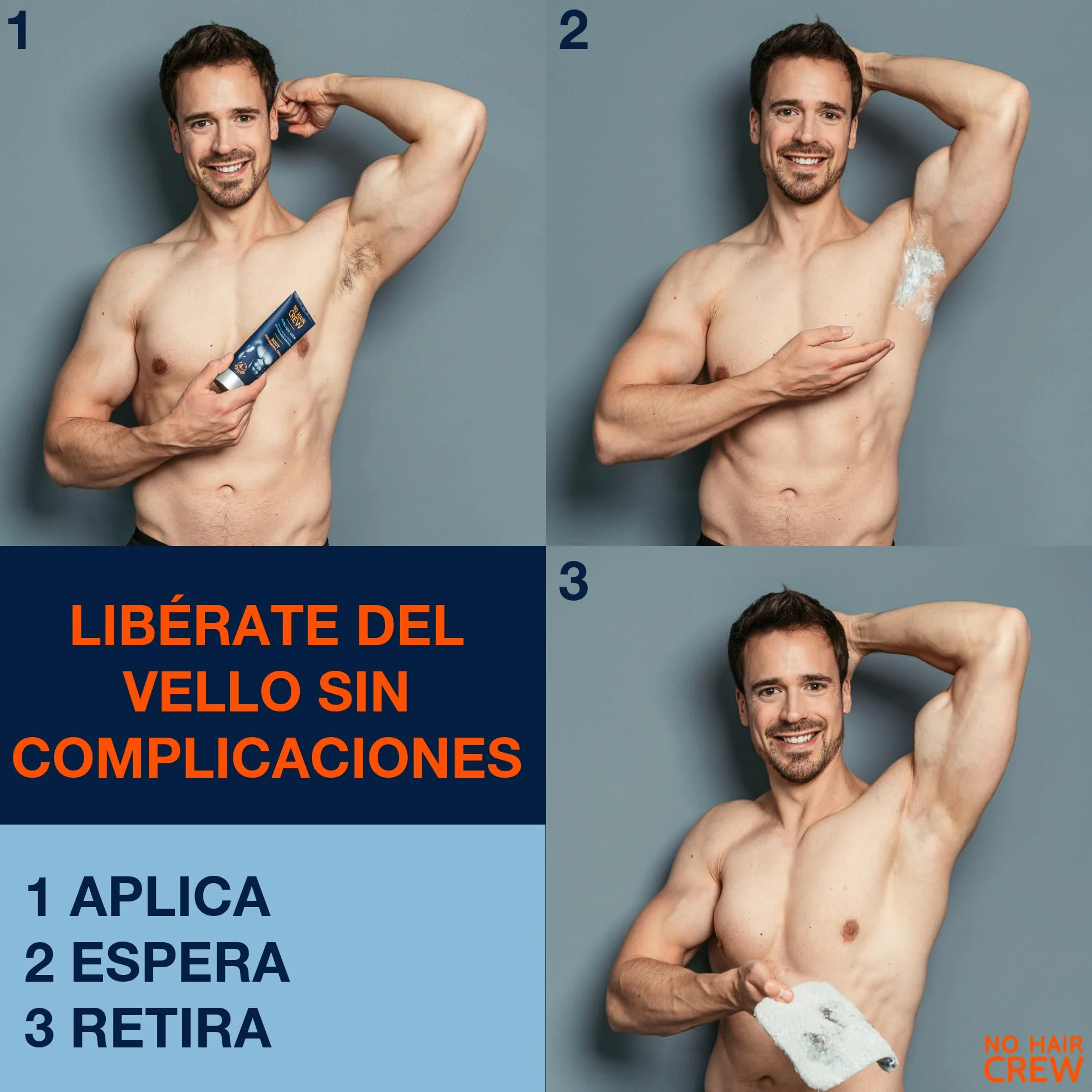Crema Depilatoria Corporal para Hombres 3 x 200 ml