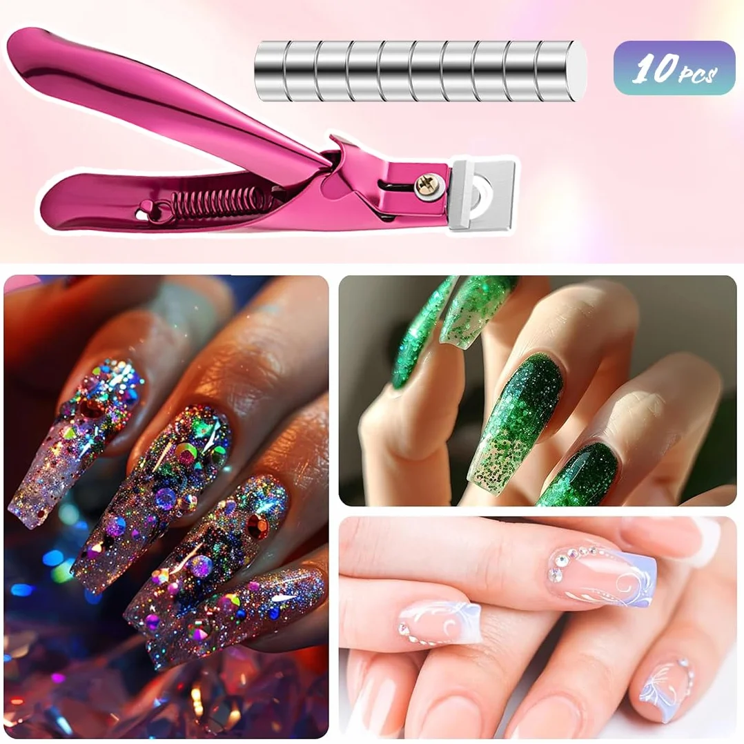 Cortaúñas Profesional con 15 Imanes para Uñas Artificiales