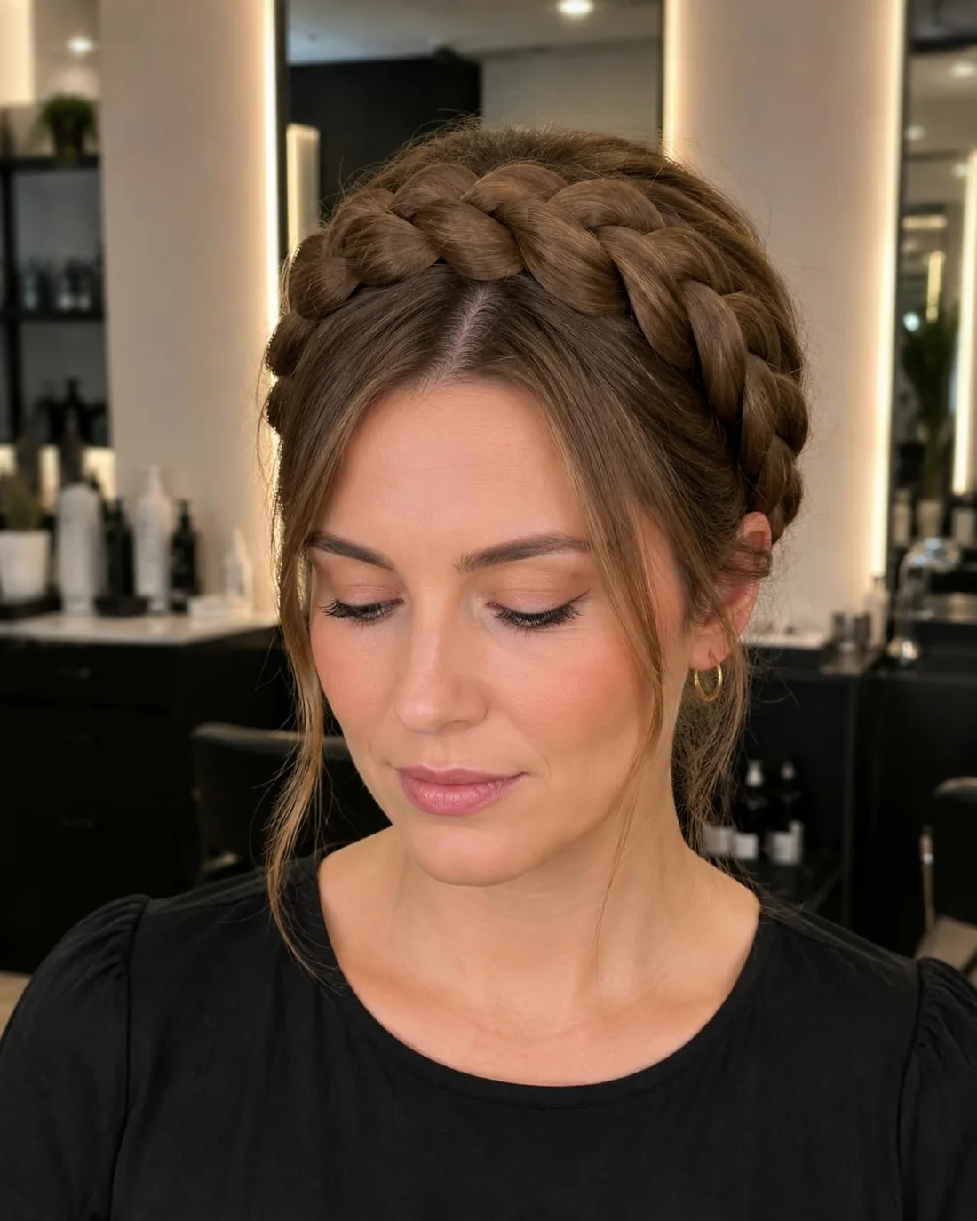CAISSA Diadema Trenzada Postizo Marrón Claro Accesorio Pelo HZ203