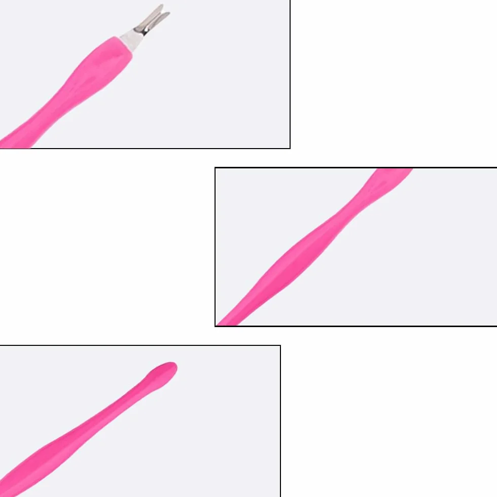 Empujador de Cutícula de Acero Inoxidable, 18 Pcs Cortacutículas de Doble Punta para Manicura