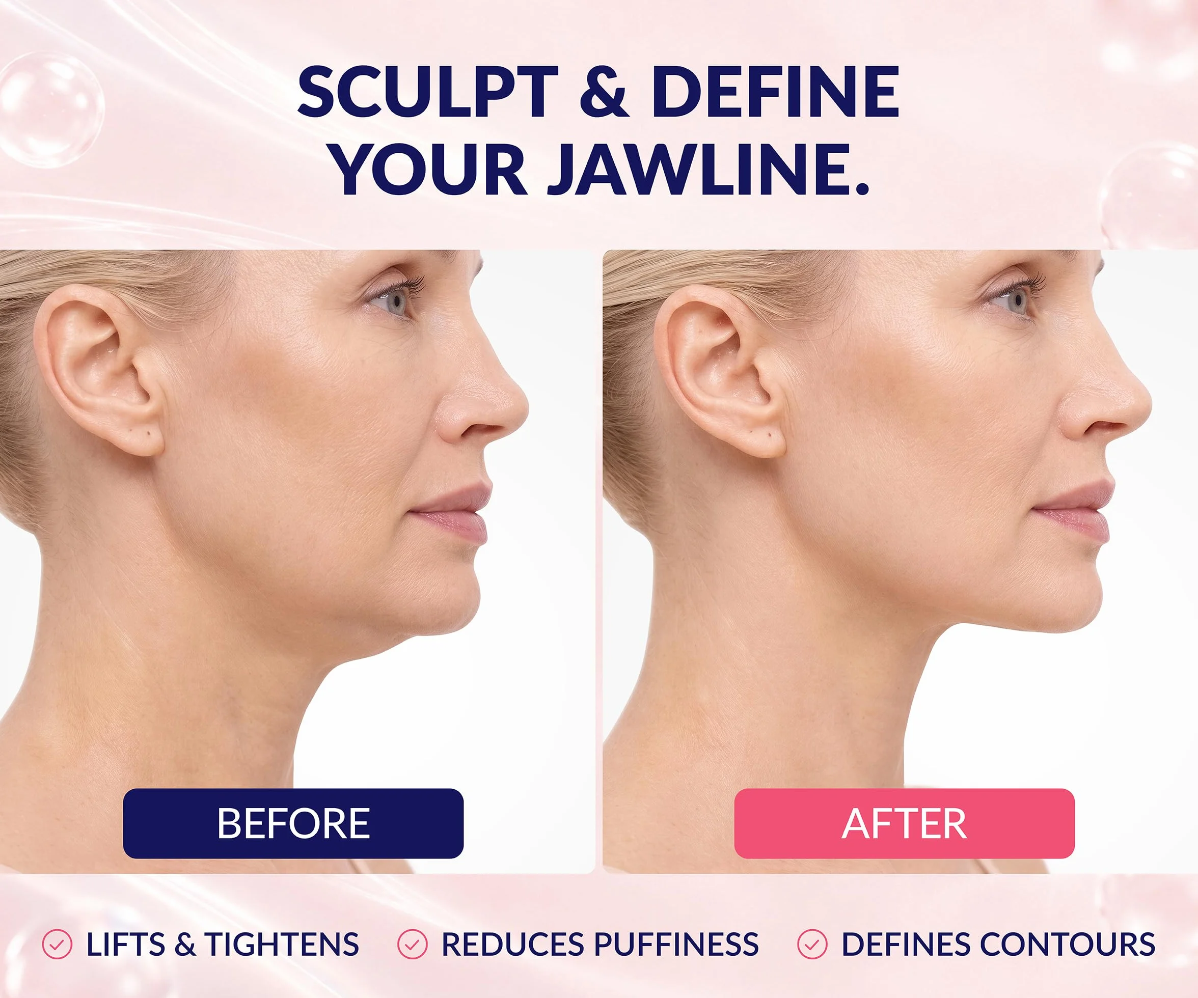 Stylia Máscara Facial de Colágeno de Línea V Levanta y Reafirma con Ácido Hialurónico y Aloe Vera