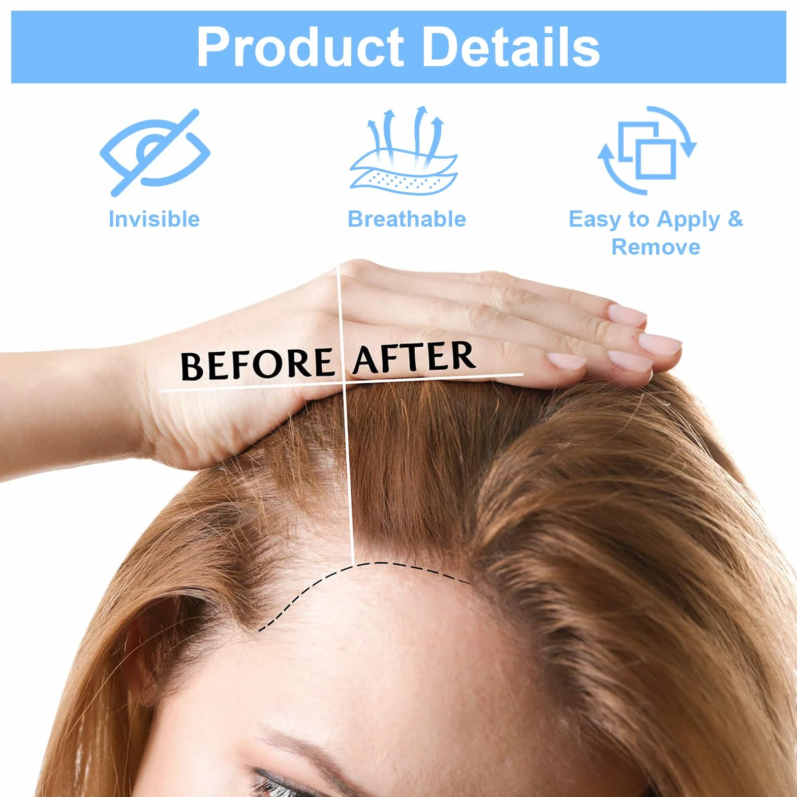 Flintronic Cinta Adhesiva de Doble Cara para Extensiones de Pelo, Invisible, 1 Rollo