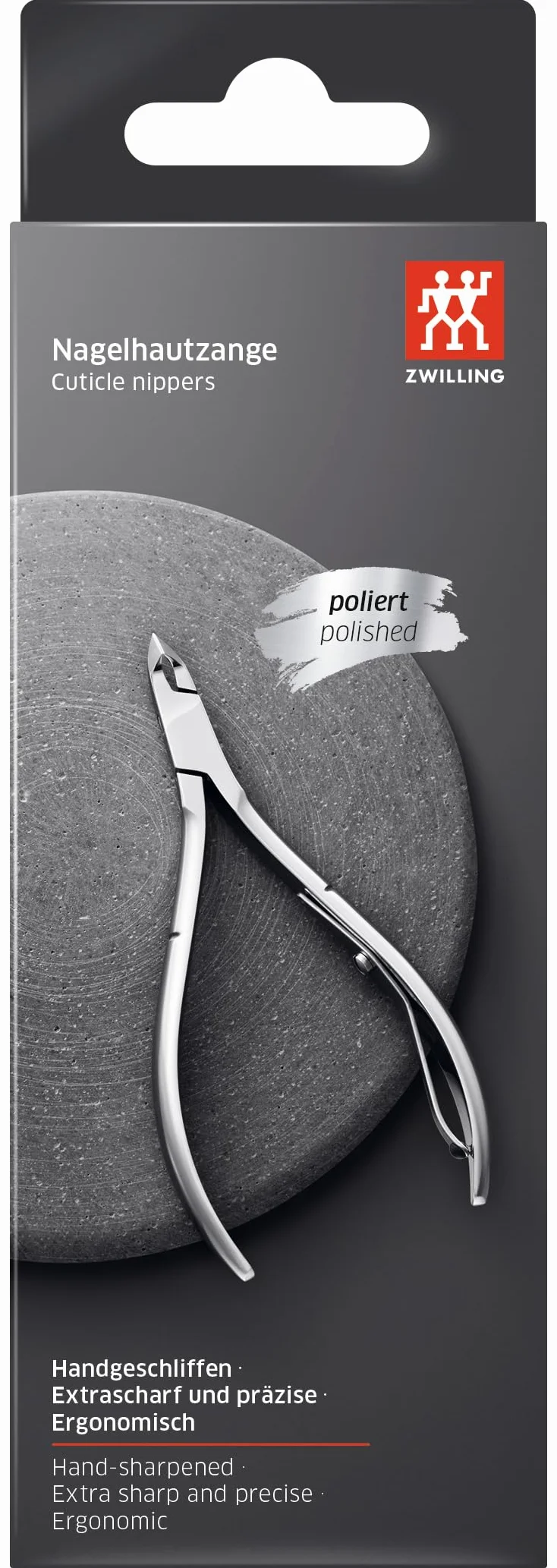 ZWILLING Alicates para cutículas (para eliminar cutículas salientes, filo para un corte preciso), pulido, plata, 100 mm