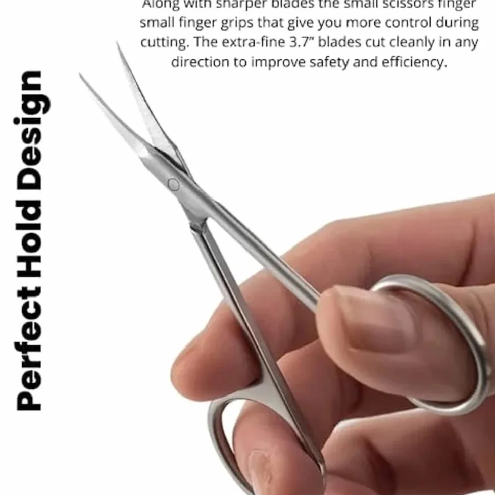Tijeras para cutículas, cortacutículas, recortador de uñas, acero inoxidable, herramientas profesionales para manicura, cortador de cutículas, F33, 5 piezas