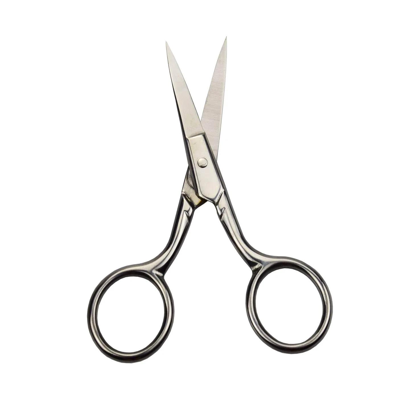 Tijeras profesionales para el cuidado personal del vello facial y la nariz de la oreja, recorte de cejas, tijeras de punta recta fina de acero inoxidable para hombre