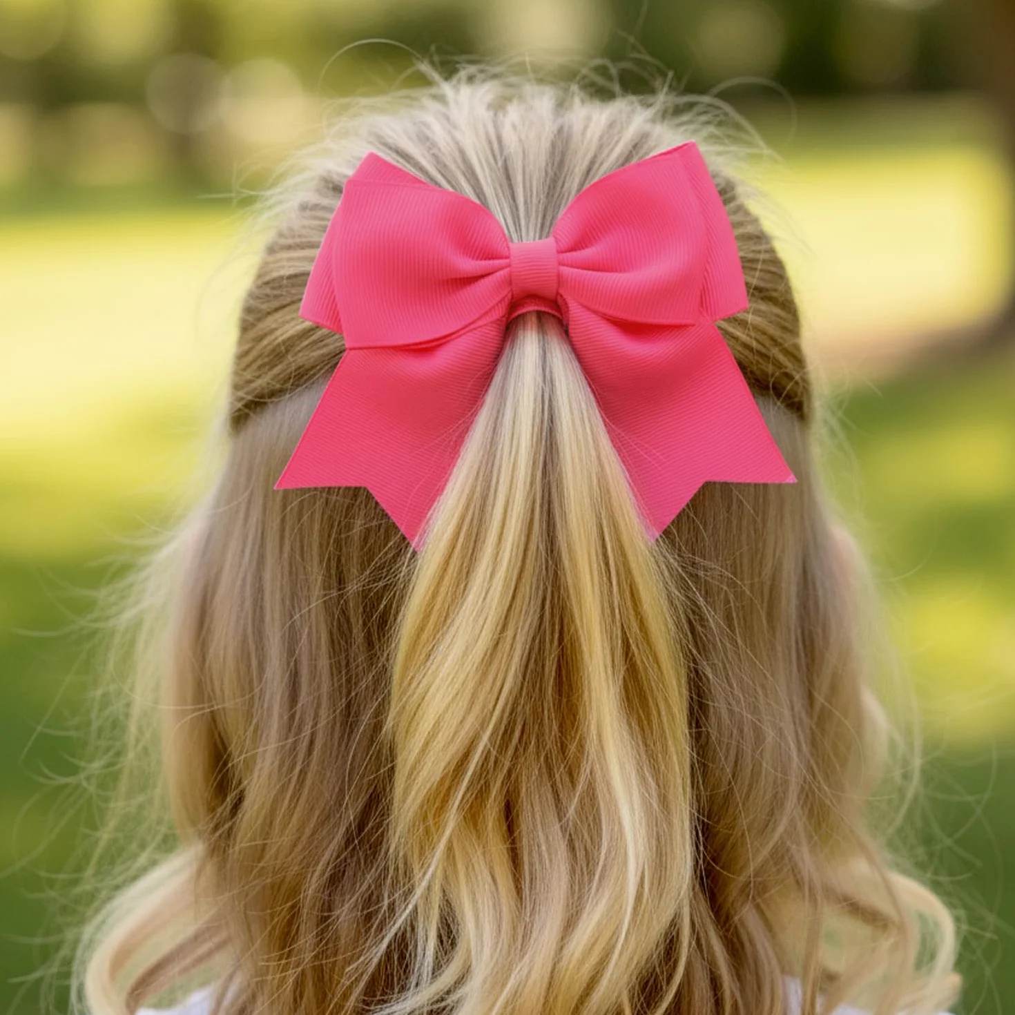 Juego de 2 Lazos para el Pelo Rosa Oscuro, Pinzas de Pelo Grande para Mujeres y Niñas