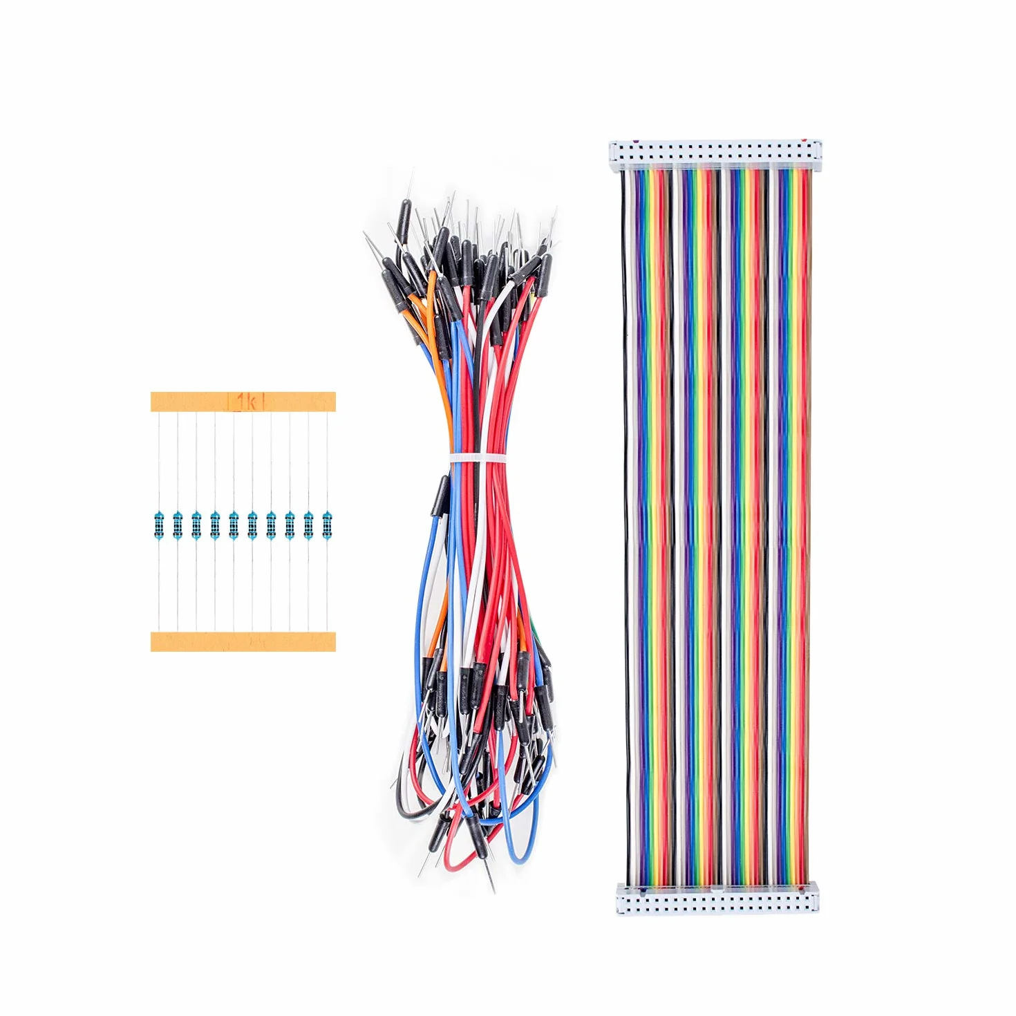 SunFounder Breadboard Kit 830 Points Solderless Circuit Breadboard with Jumper Wires LED Resistors for Arduino R3 Mega Raspberry Pi 4B 3B+ 3B