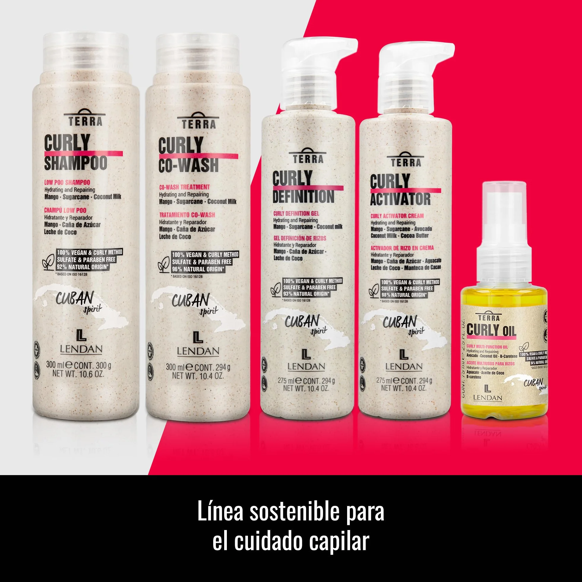 LENDAN Gel Definidor de Rizos 275 ml Terra Curly Definition - Rizos Definidos sin Apelmazar