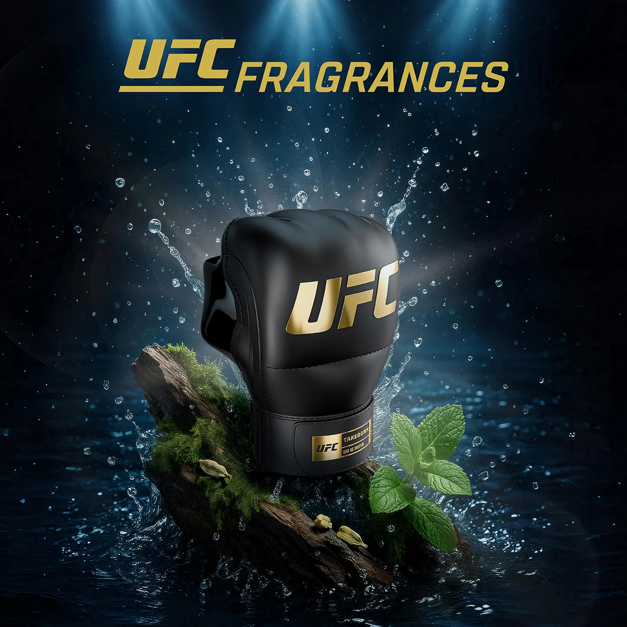 UFC Takedown Eau de Parfum 100ml Body Spray 200ml Set 2 Piezas Fragancia Marina Amaderada