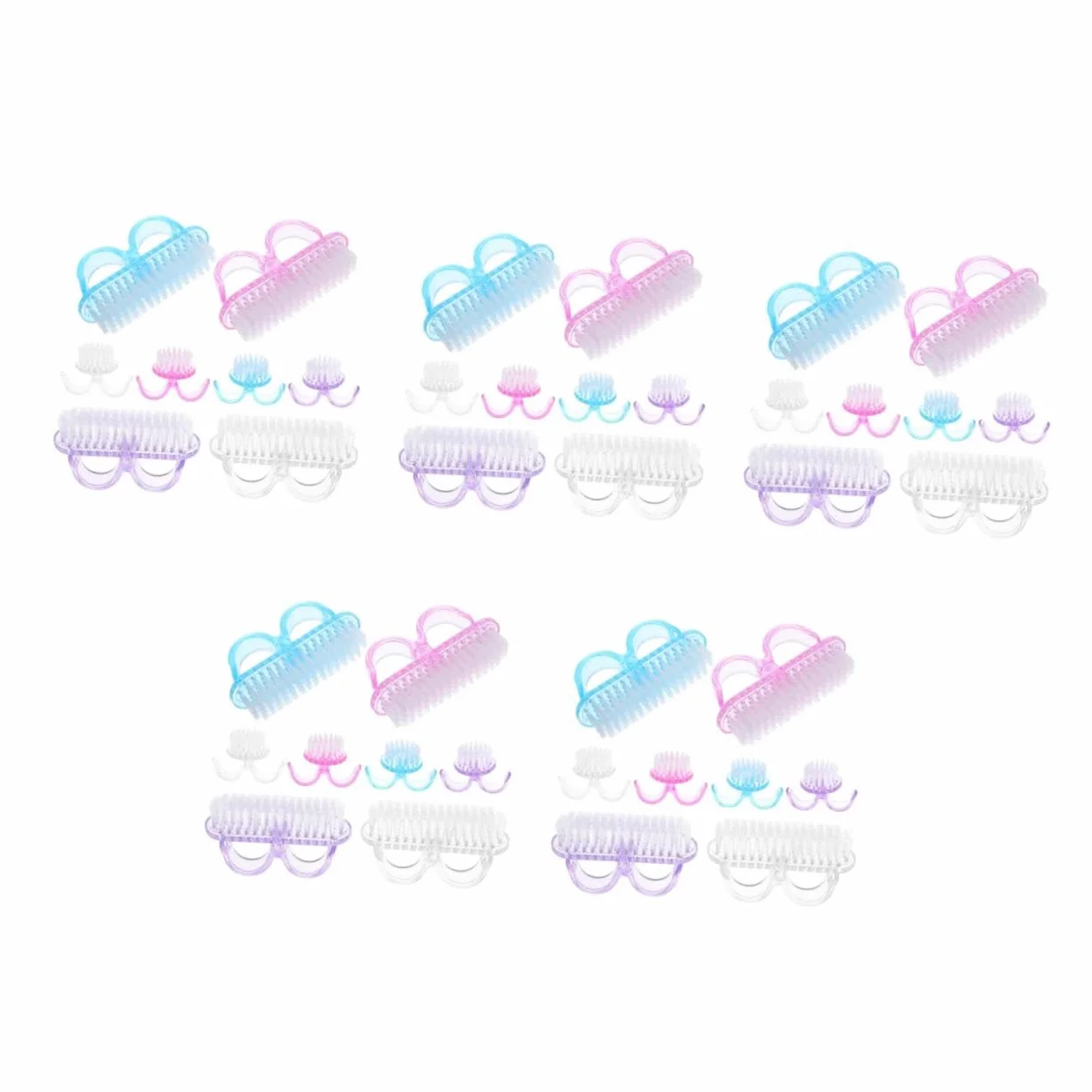 40 Piezas Cepillo Limpieza Polvo Uñas Portátil Pincel Plástico para Manicura Eliminación Polvo para Salón y Casa