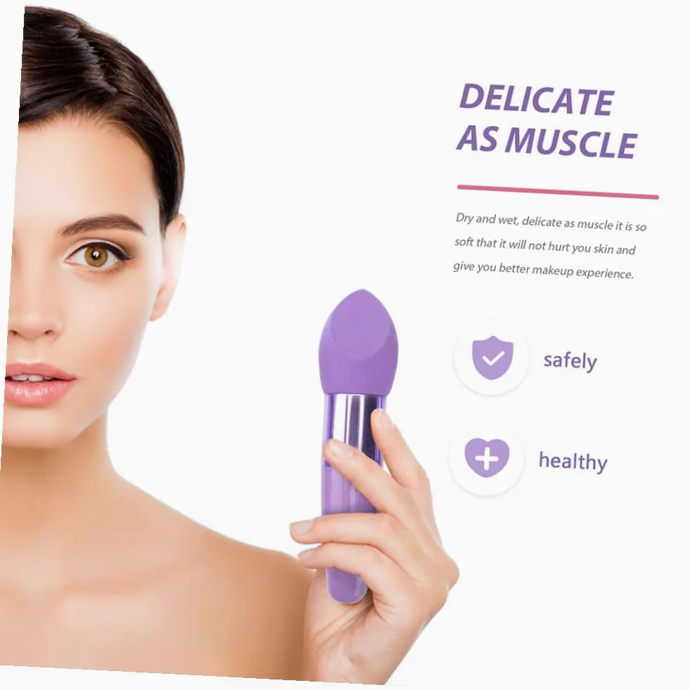 Esponjas De Maquillaje Flexibles y Pinceles De Esponja 6 Piezas Tamaño Portátil Para Productos De Belleza Uso Diario Profesional Kit Cosmético Rosa y Negro