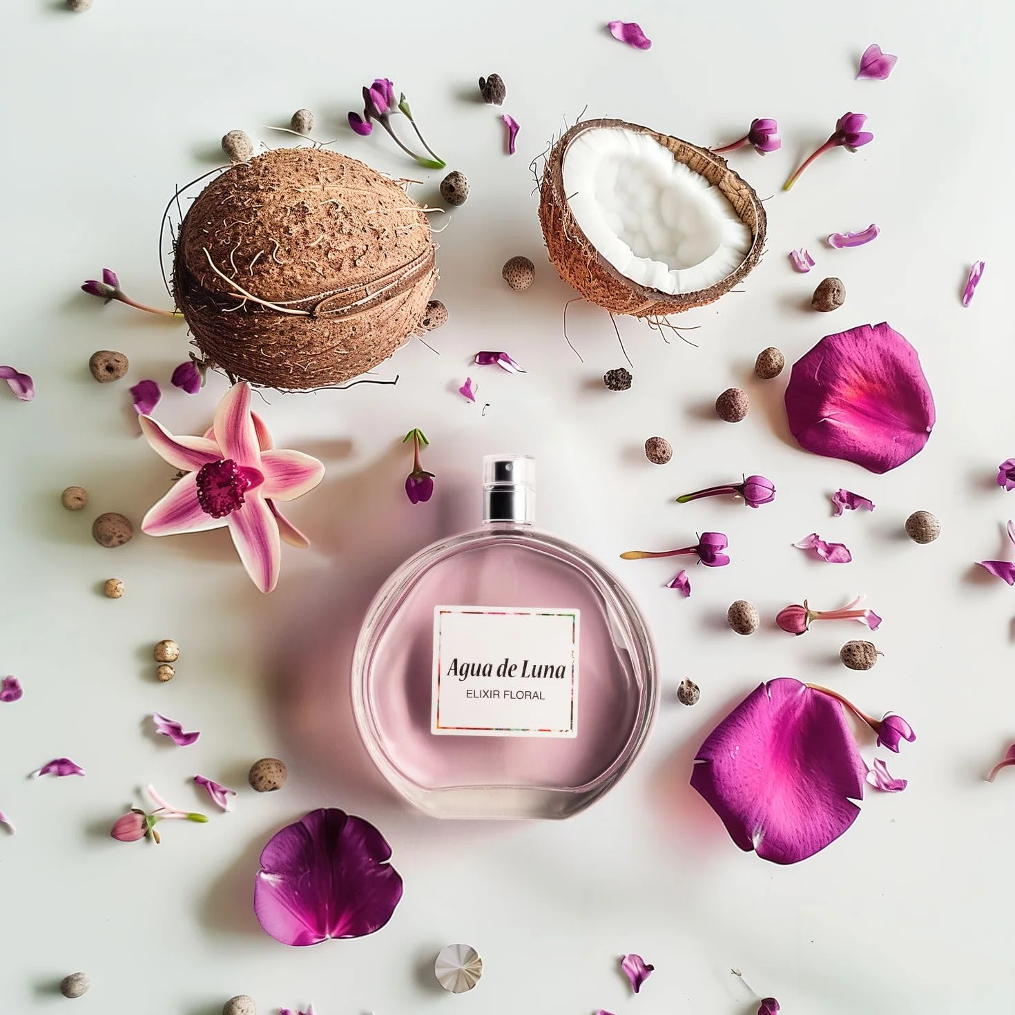 AGUA DE LUNA Elixir Floral Colonia 100 ml Crema Corporal 75 ml Gel de Baño 75 ml Estuche Regalo Mujer Eau de Toilette Femenina Aroma Cítrico Floral Fragancia Fresca Larga Duración