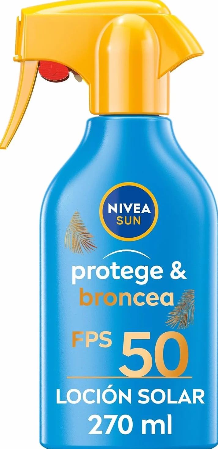 NIVEA SUN Protege & Broncea Spray Solar FP50 Protector Solar Corporal 270 ml