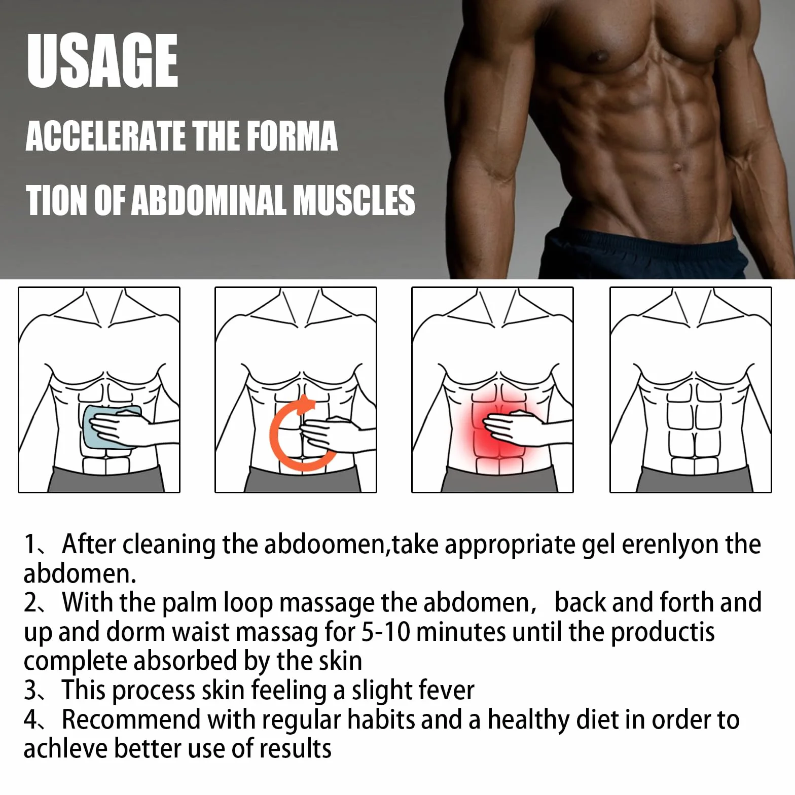 Crema Caliente Reductora Quemagrasas Abdominales Cintura Glúteos 60g