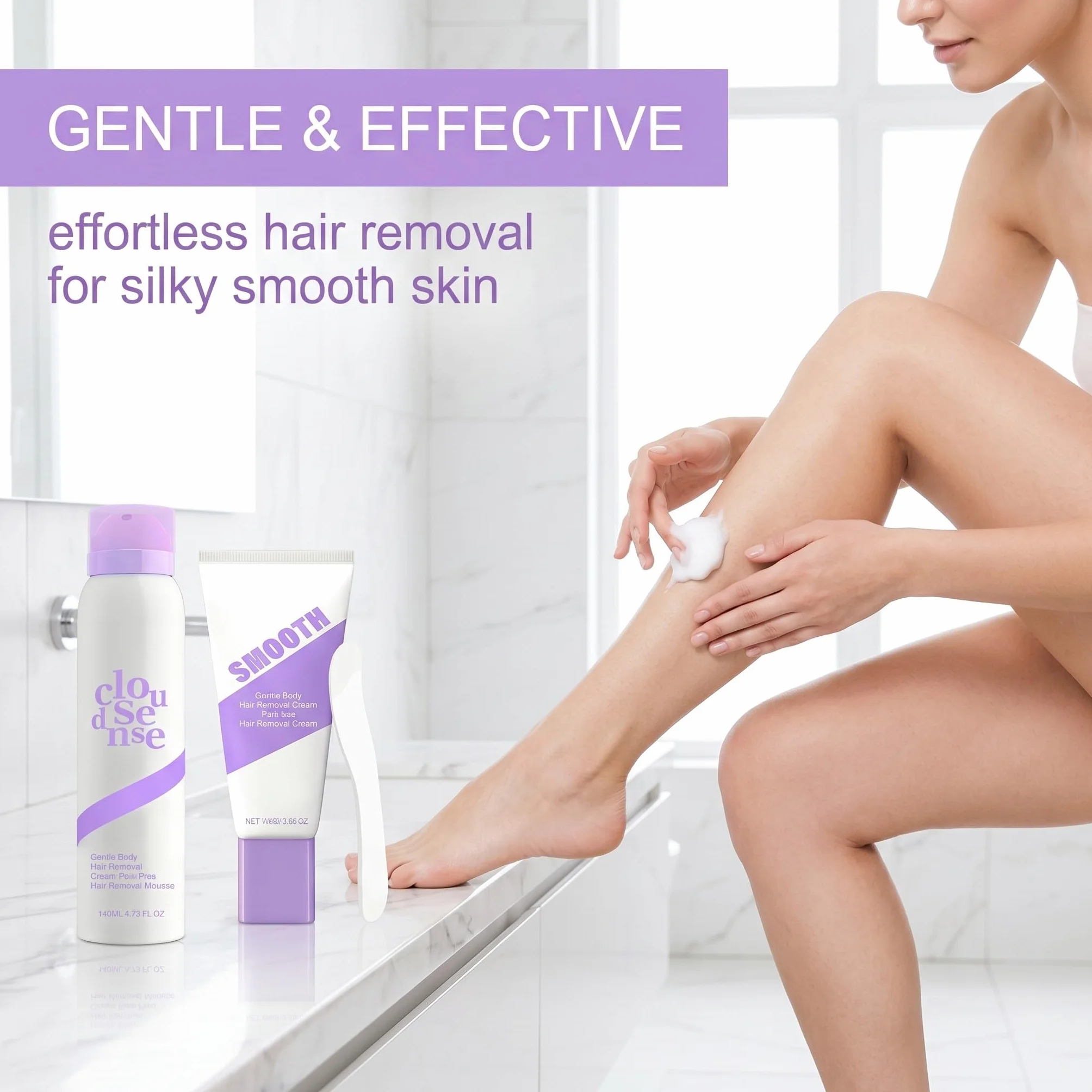 kit de depilación suave espuma depilatoria 140 ml crema depilatoria 100 g espátula depilación indolora rostro axilas zonas íntimas